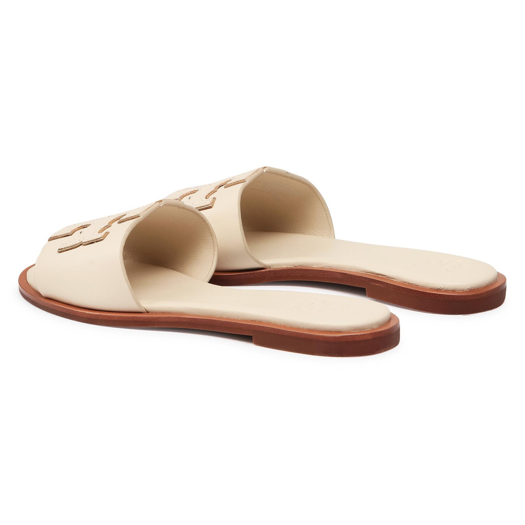 Tory Burch Чехли Ines Slide 50109 Бежов - Pepit.bg