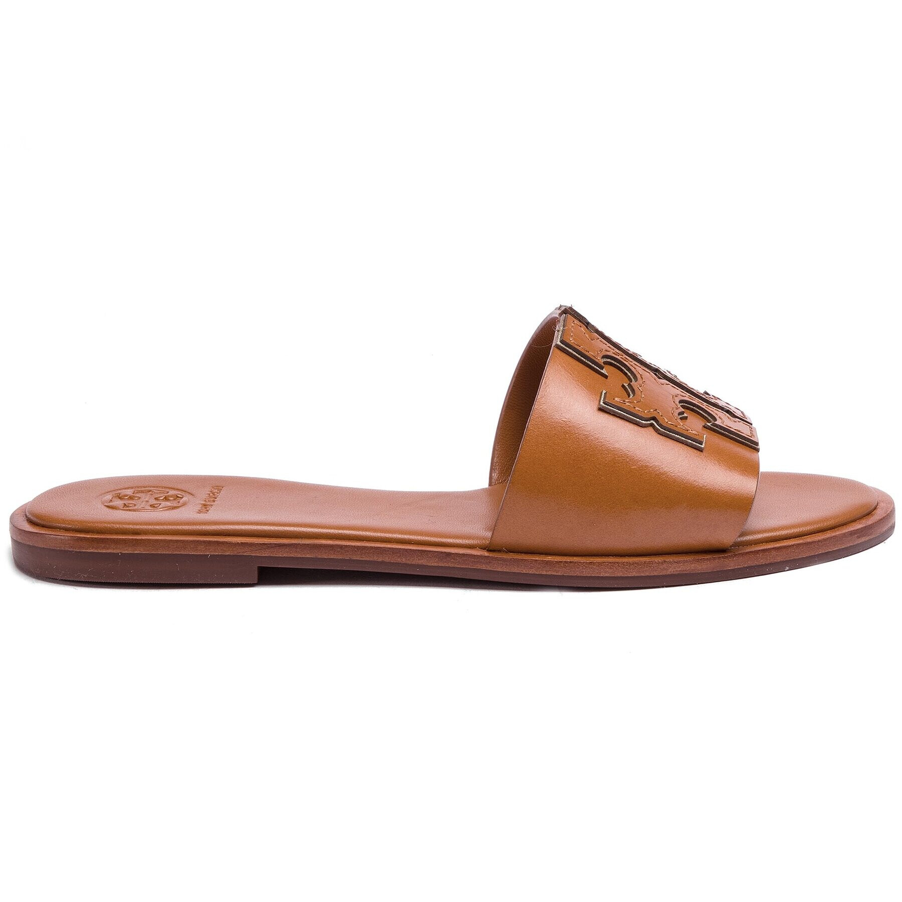 Tory Burch Чехли Ines Slide 50109 Кафяв - Pepit.bg