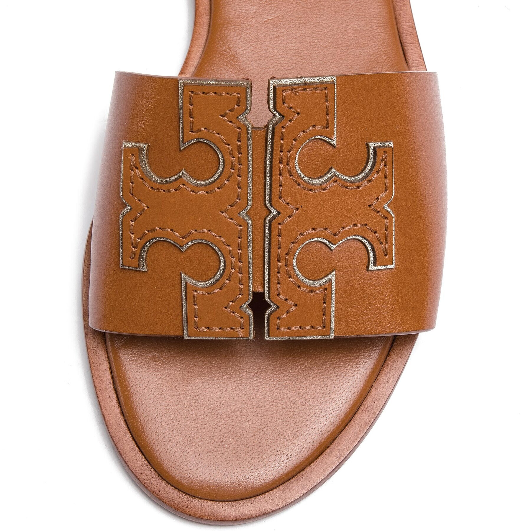 Tory Burch Чехли Ines Slide 50109 Кафяв - Pepit.bg