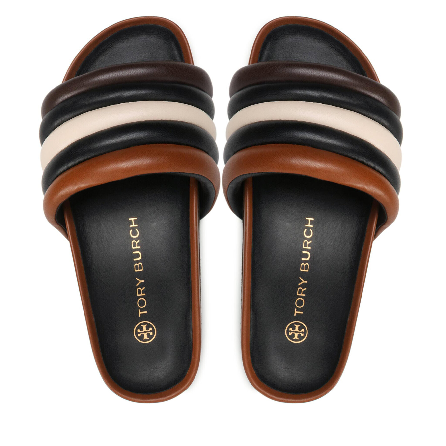 Tory Burch Чехли Quilted Platform 87668 Кафяв - Pepit.bg