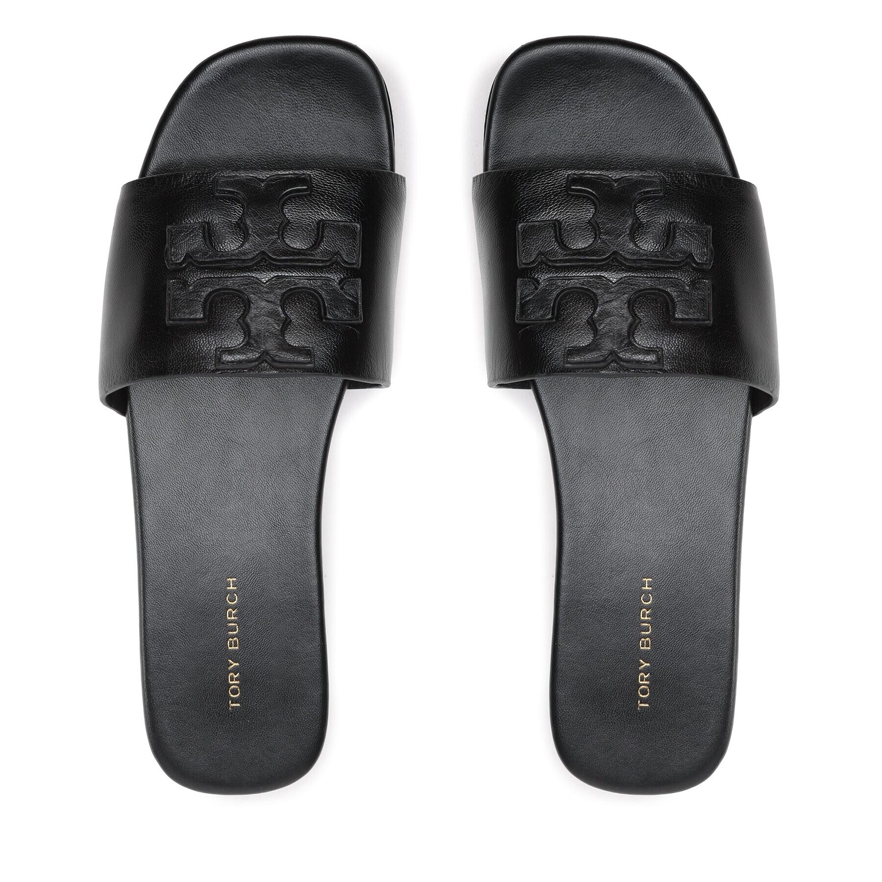 Tory Burch Чехли Double Stack Logo Slide 149466 Черен - Pepit.bg