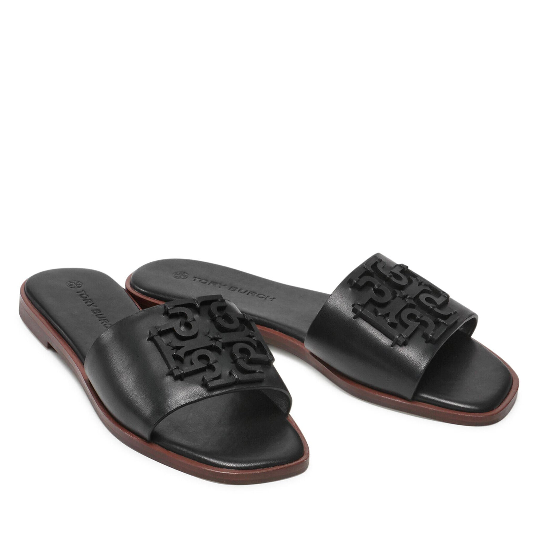 Tory Burch Чехли Ines Slide 88784 Черен - Pepit.bg