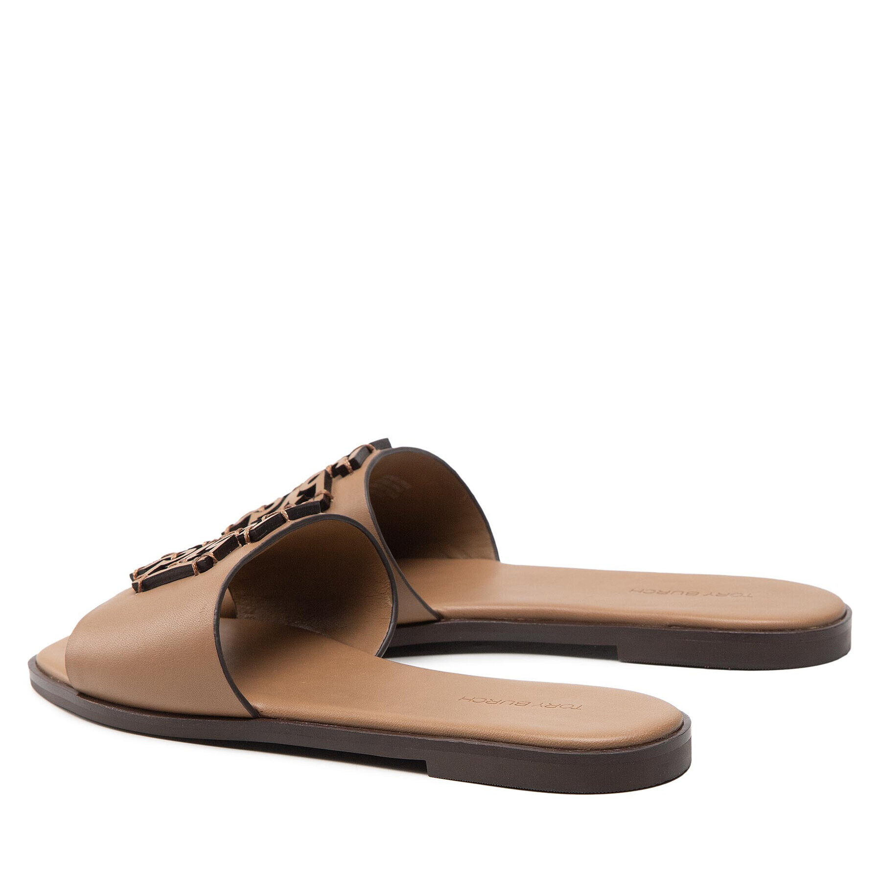 Tory Burch Чехли Ines Slide 88784 Кафяв - Pepit.bg