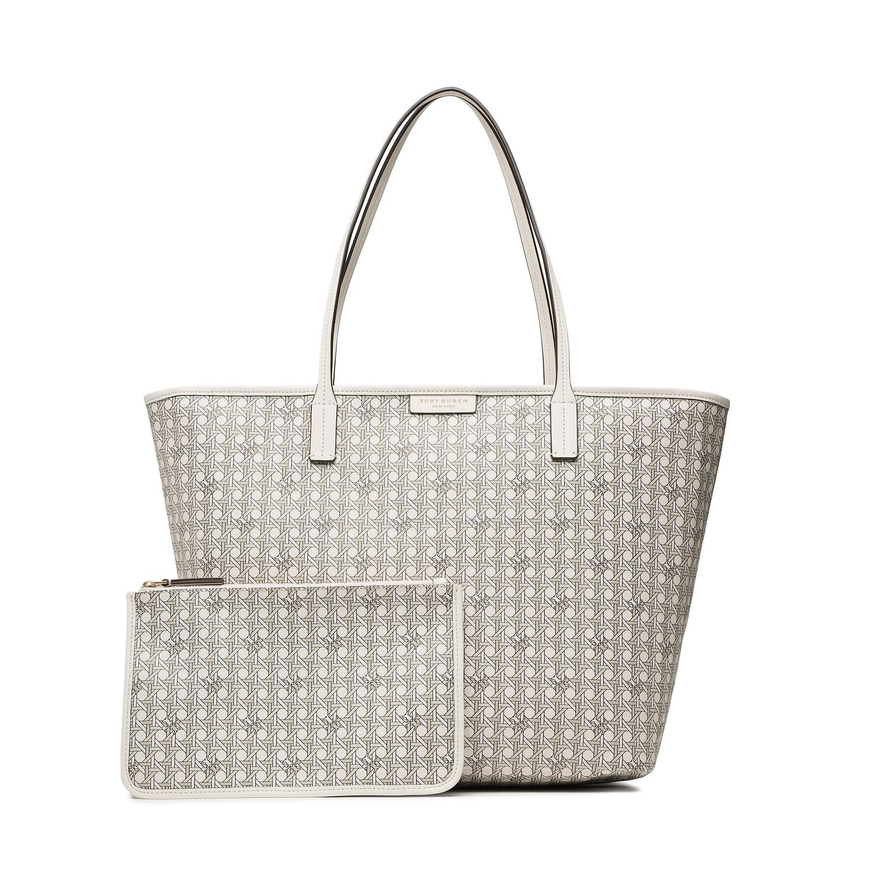 Tory Burch Дамска чанта Basketweave Tote 145634 Бежов - Pepit.bg