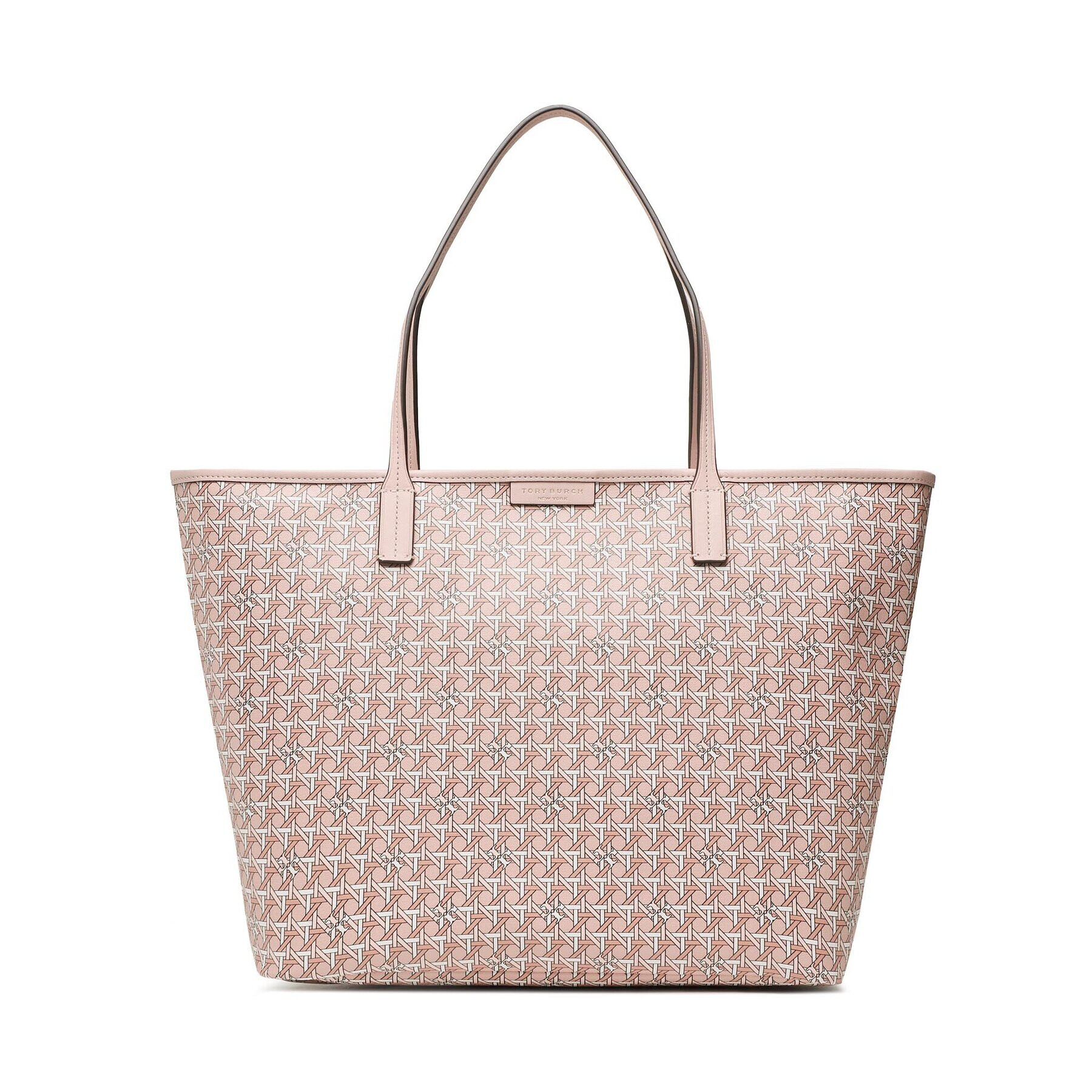 Tory Burch Дамска чанта Basketweave Tote 145634 Розов - Pepit.bg