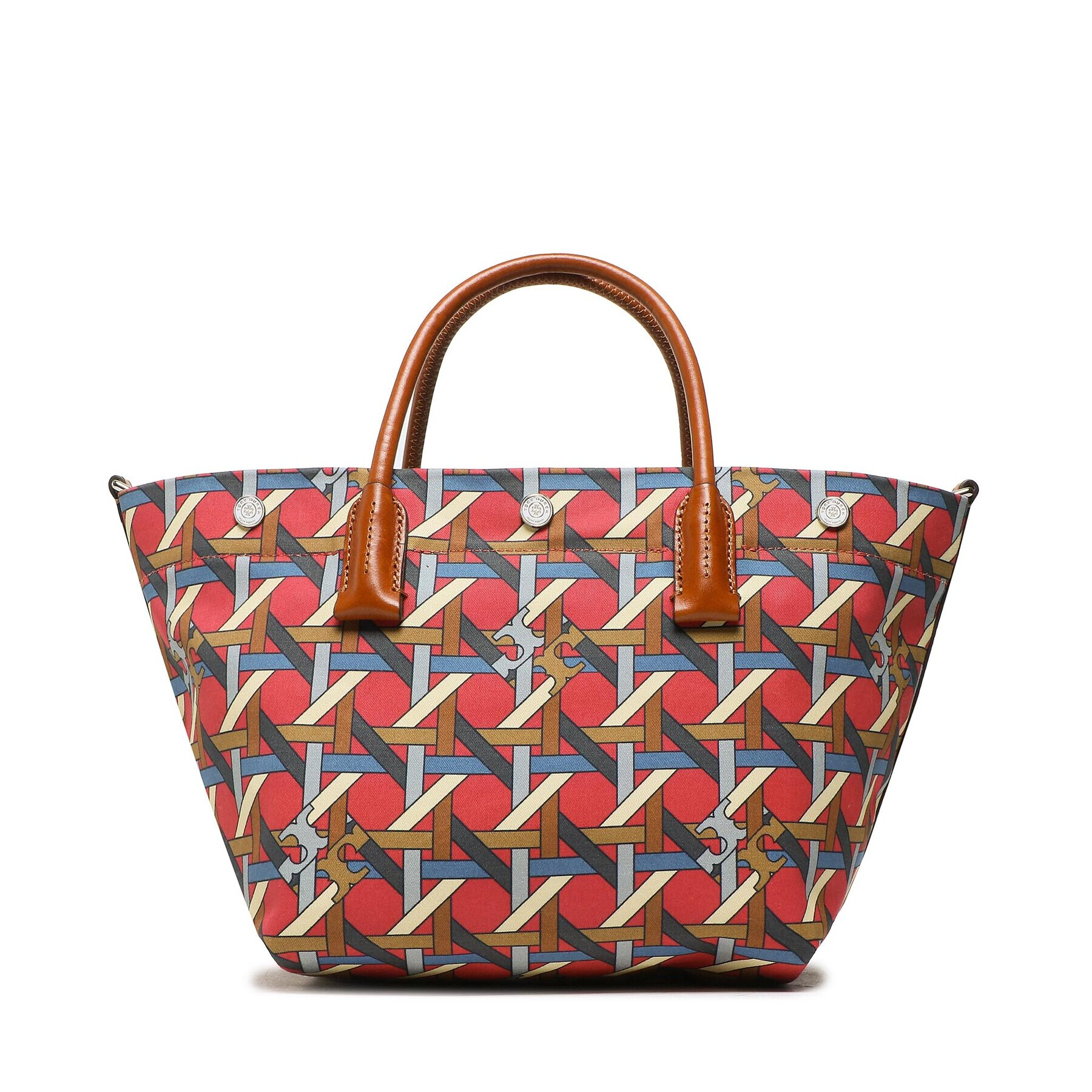 Tory Burch Дамска чанта Canvas Basketweave 139025 Кафяв - Pepit.bg