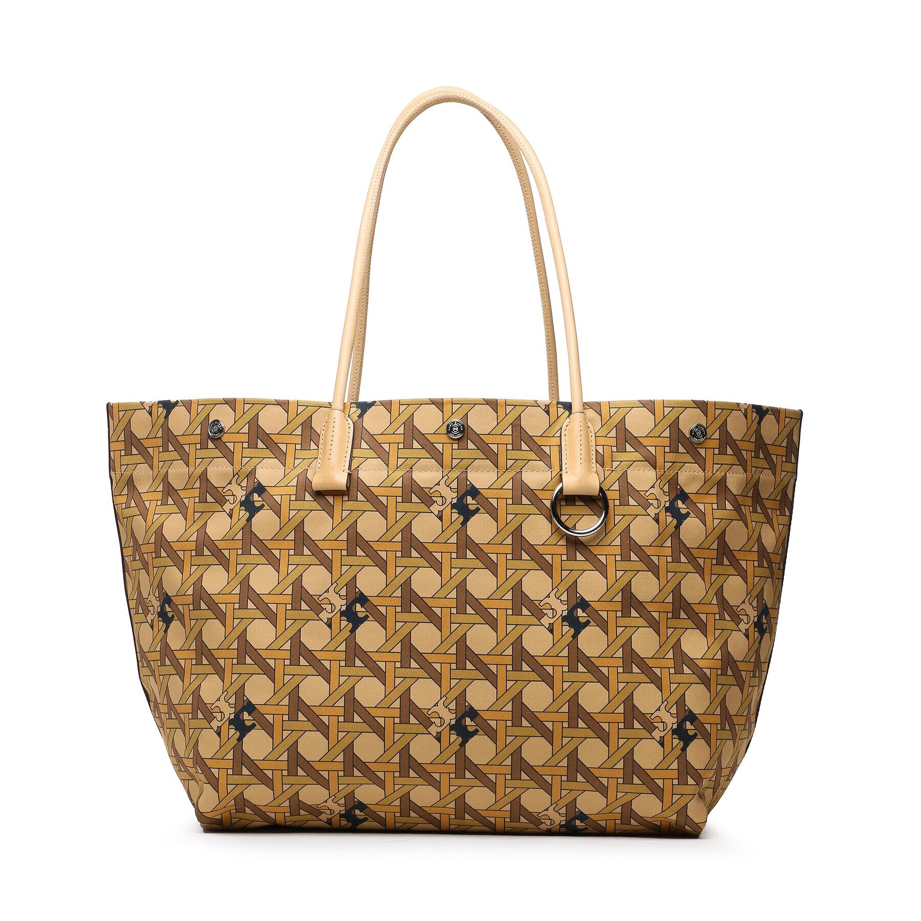 Tory Burch Дамска чанта Canvas Basketweave Tote 139623 Бежов - Pepit.bg