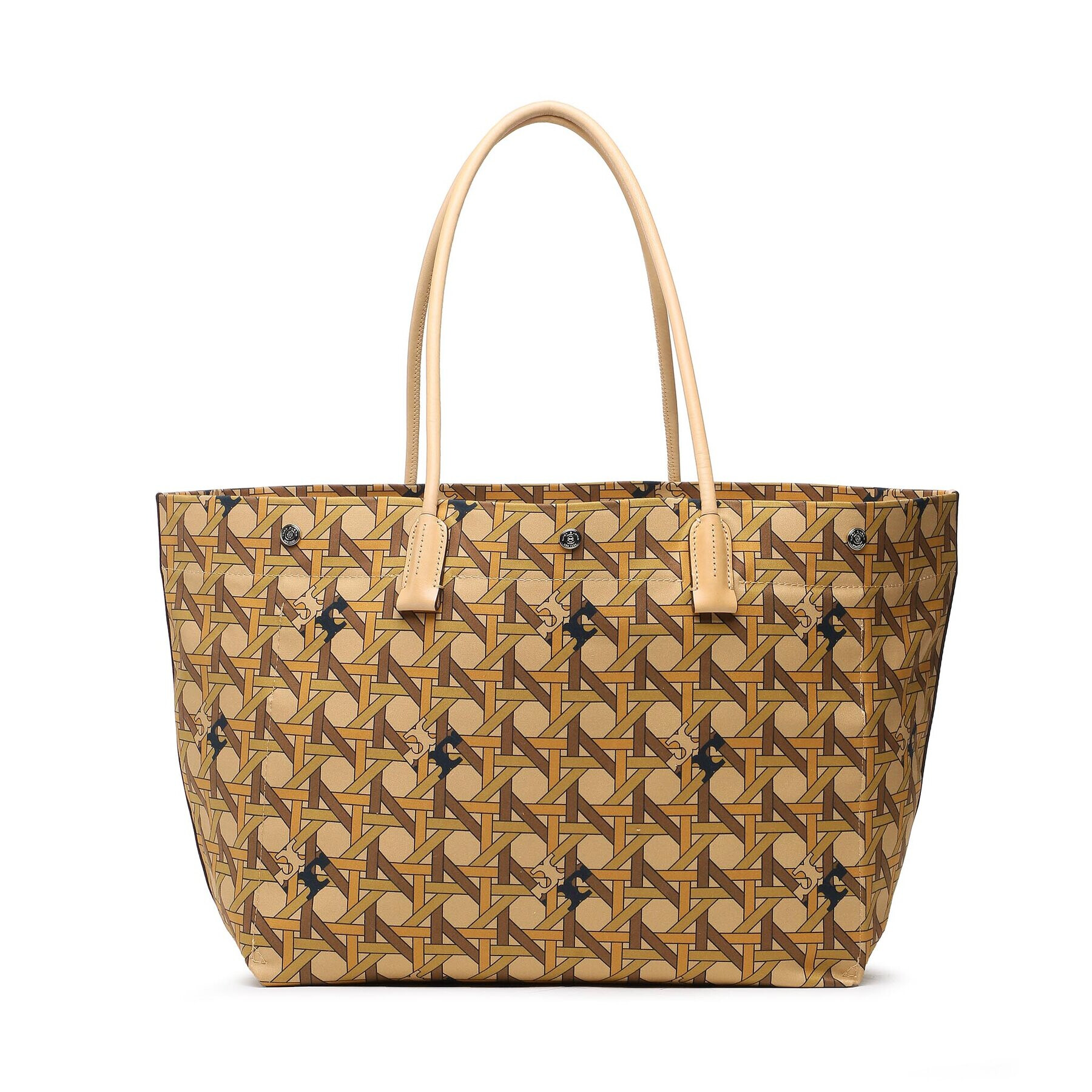 Tory Burch Дамска чанта Canvas Basketweave Tote 139623 Бежов - Pepit.bg