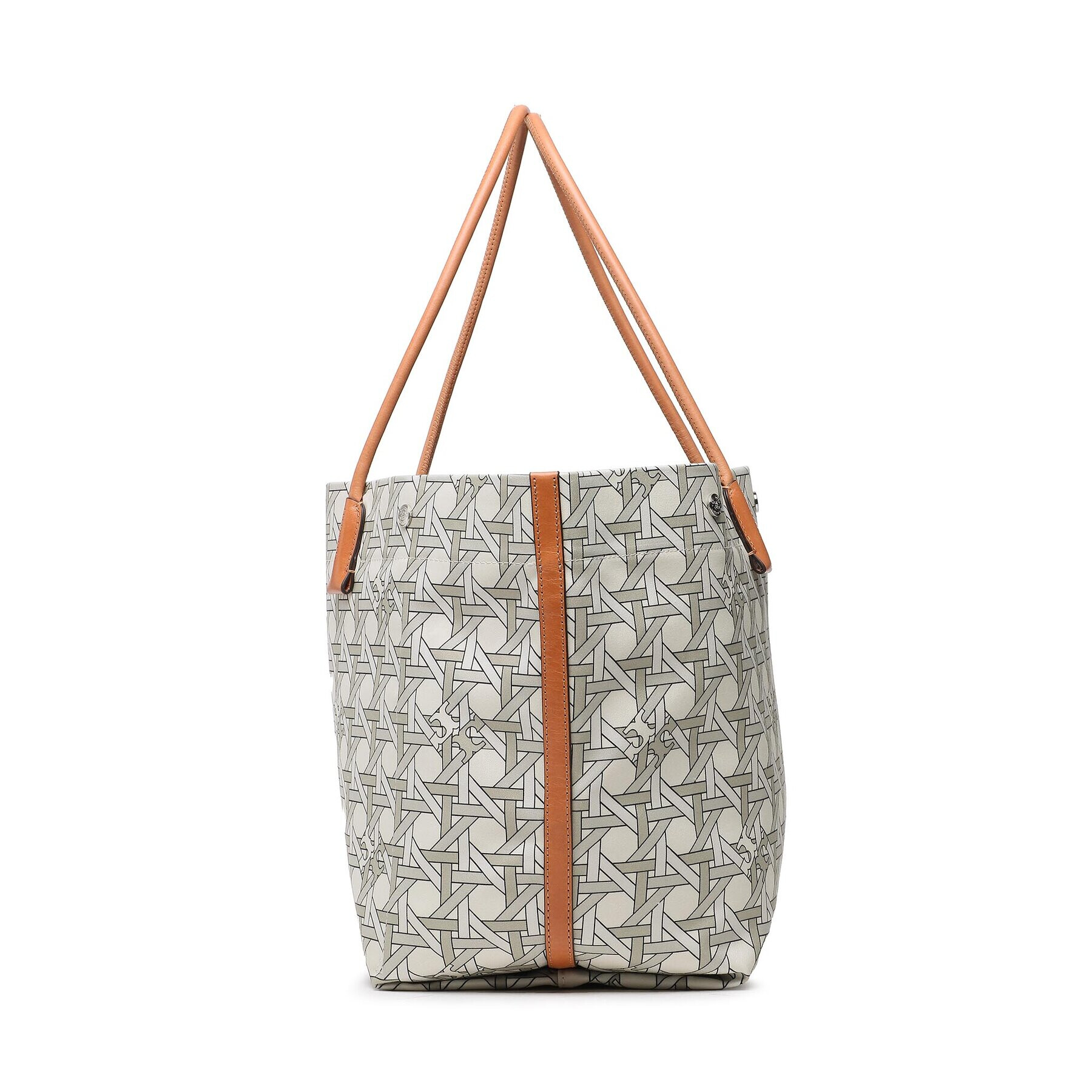 Tory Burch Дамска чанта Canvas Basketweave Tote 139623 Бежов - Pepit.bg