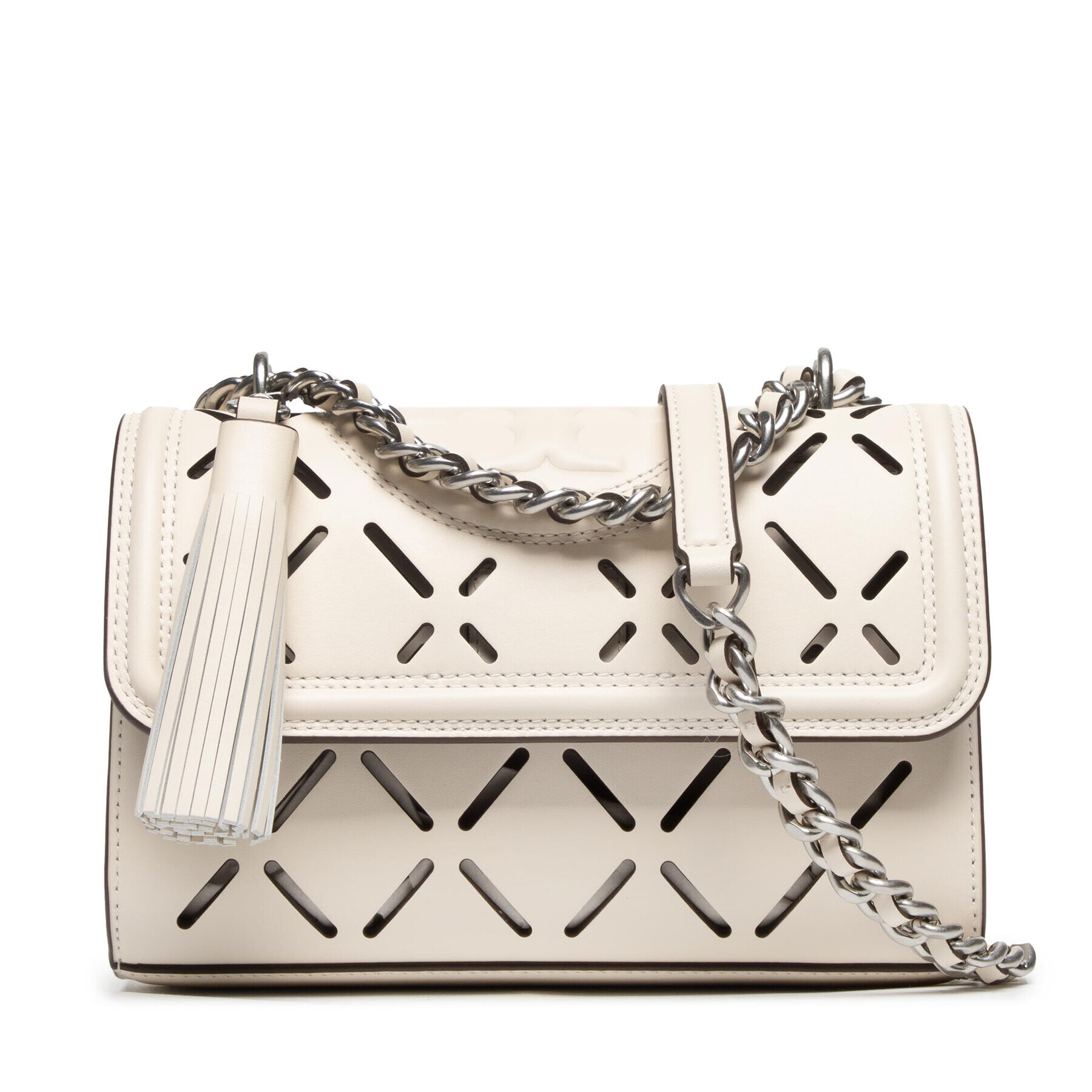 Tory Burch Дамска чанта Fleming Diamond 88154 Бежов - Pepit.bg