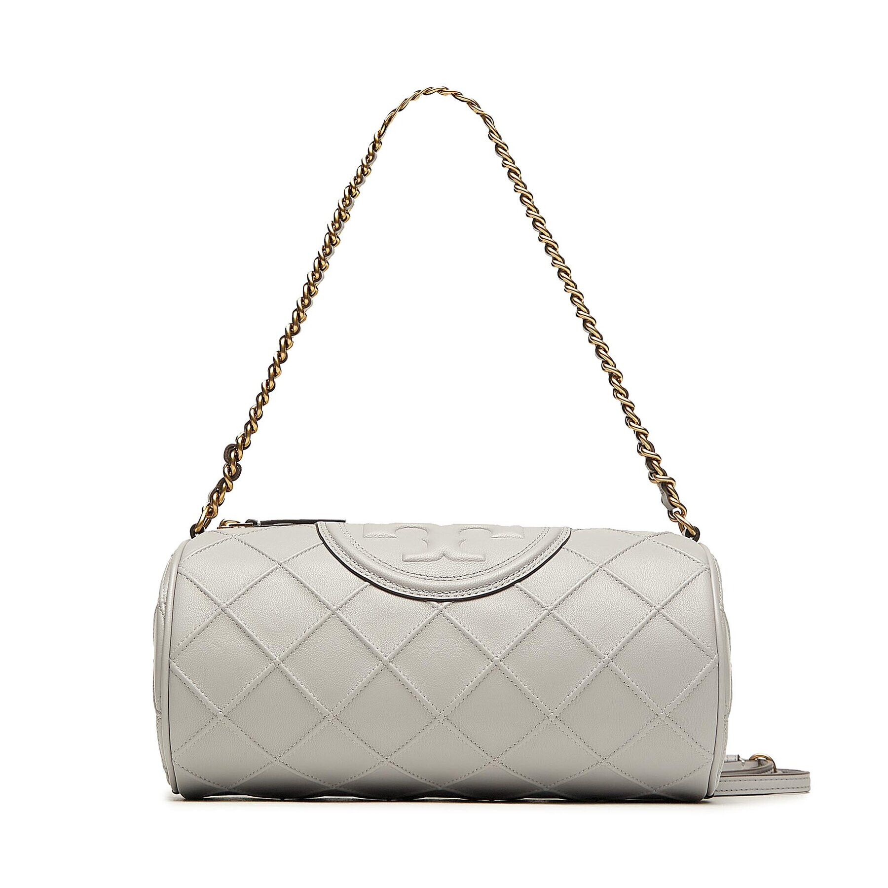Tory Burch Дамска чанта Fleming Soft Barrel 150358 Сив - Pepit.bg