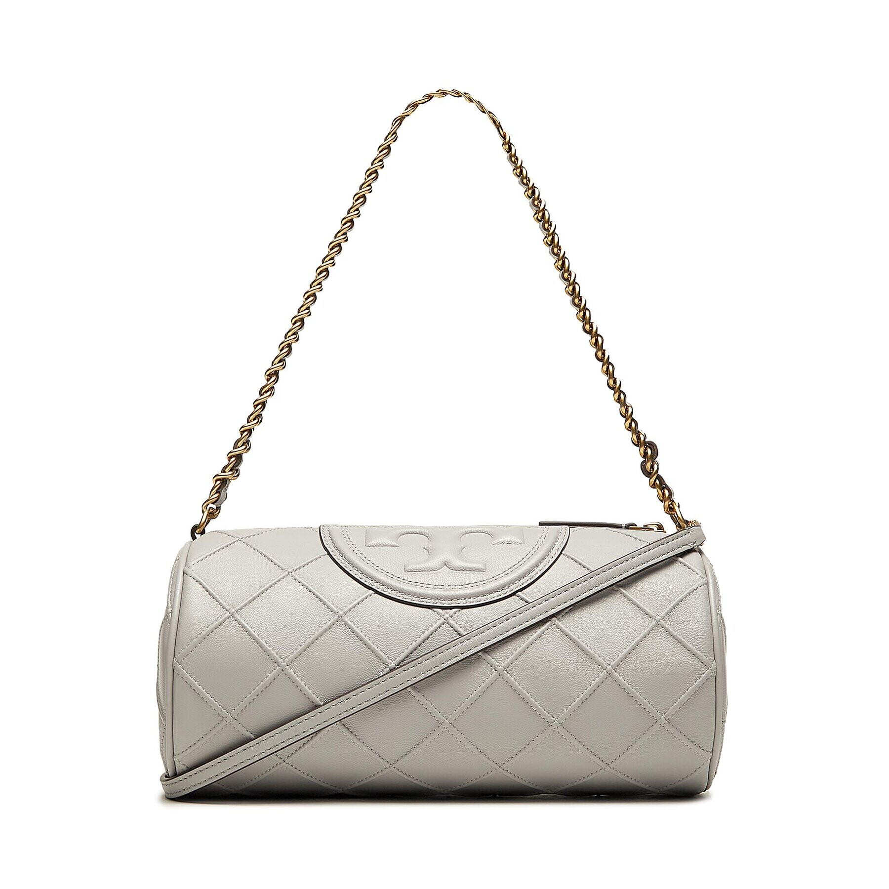 Tory Burch Дамска чанта Fleming Soft Barrel 150358 Сив - Pepit.bg