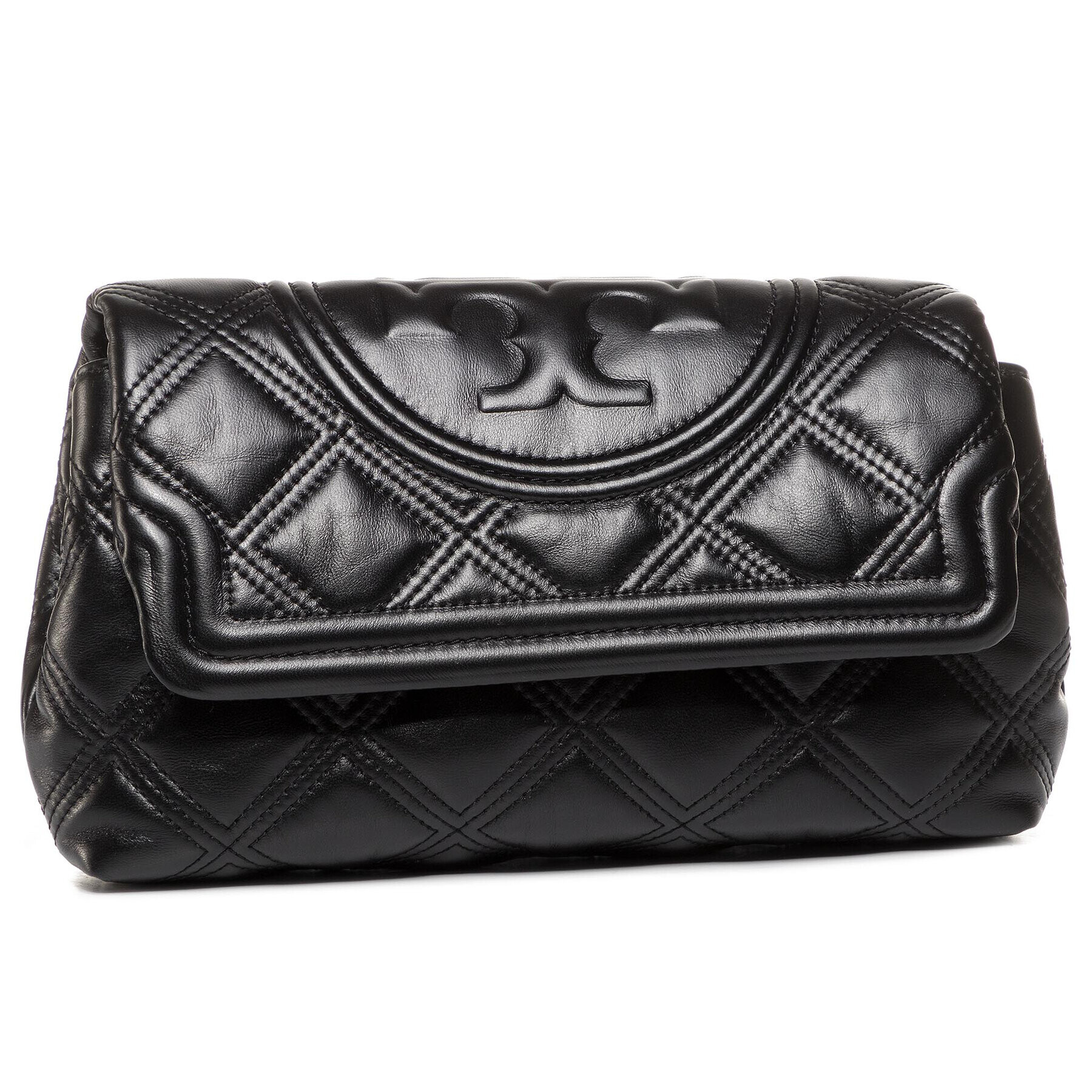 Tory Burch Дамска чанта Fleming Soft Clutch 59690 Черен - Pepit.bg