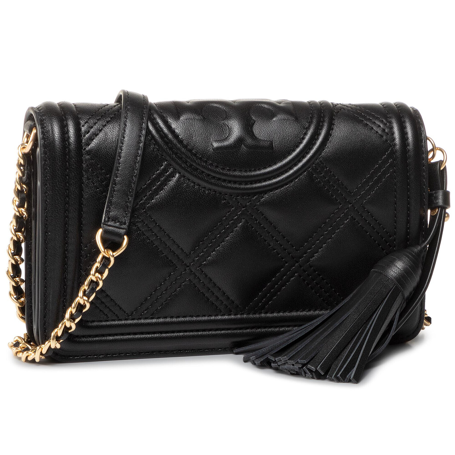 Tory Burch Дамска чанта Fleming Soft Wallet Crossbody 64312 Черен - Pepit.bg