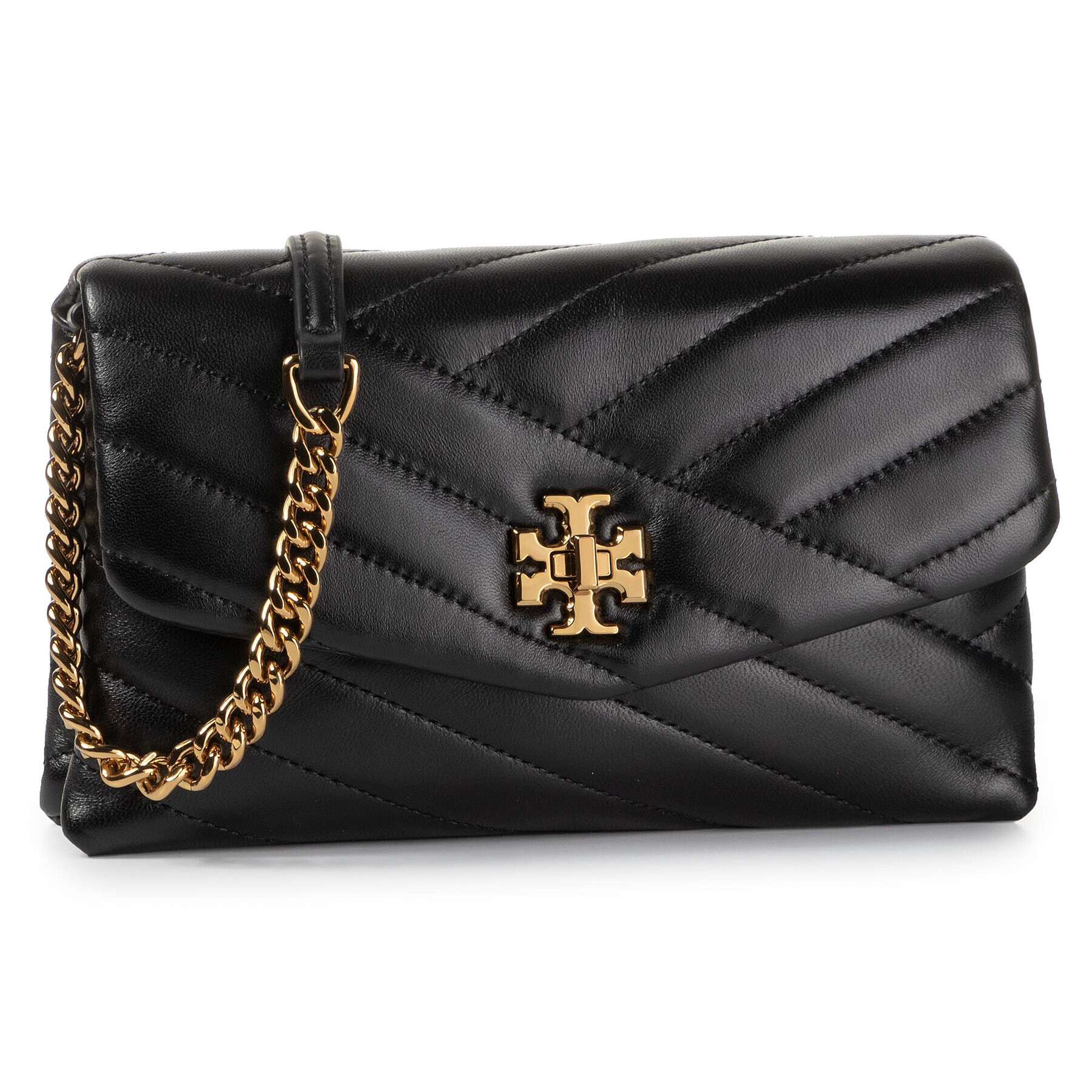 Tory Burch Дамска чанта Kira Chevron Chain Wallet 64068 Черен - Pepit.bg