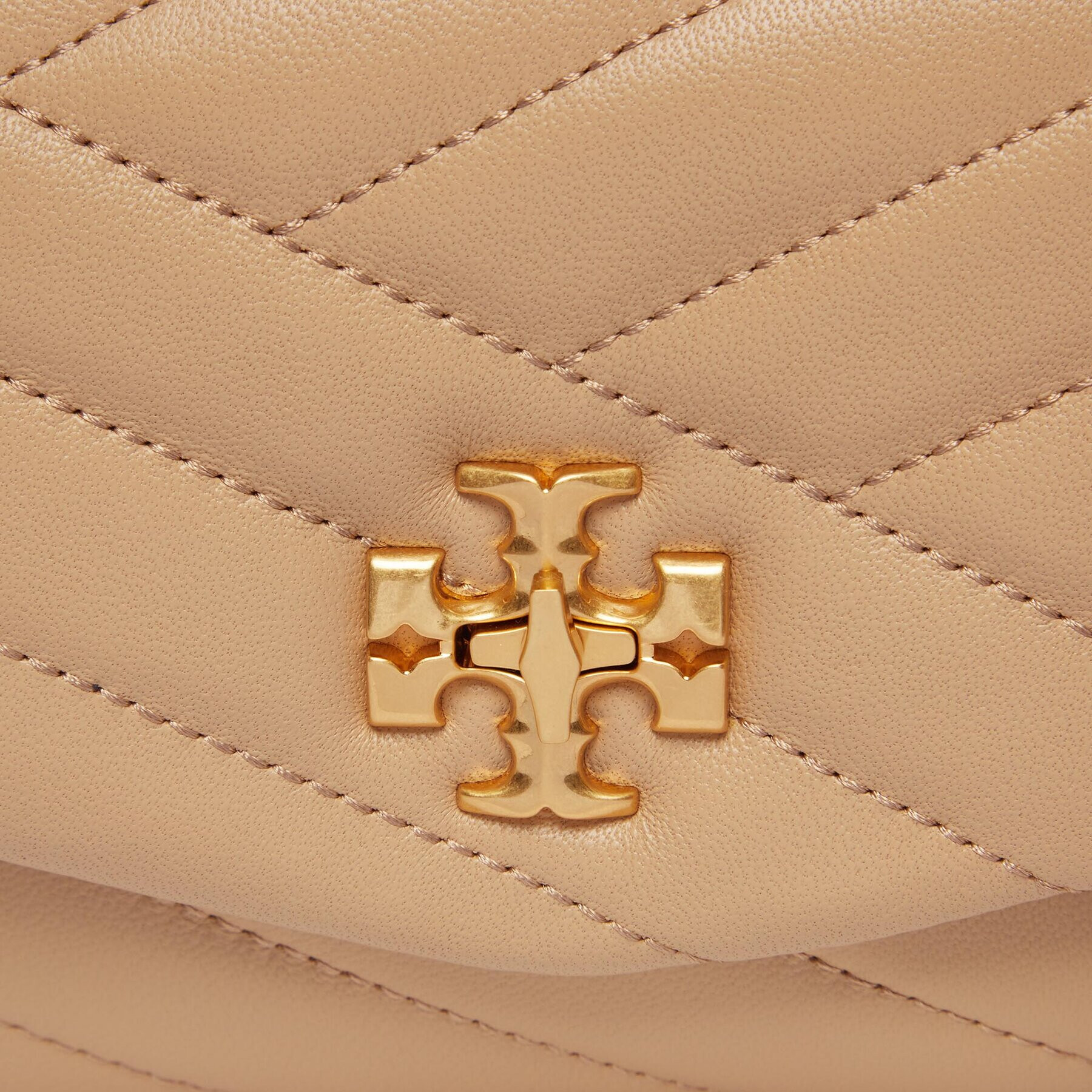 Tory Burch Дамска чанта Kira Chevron Chain Wallet 90343 Бежов - Pepit.bg