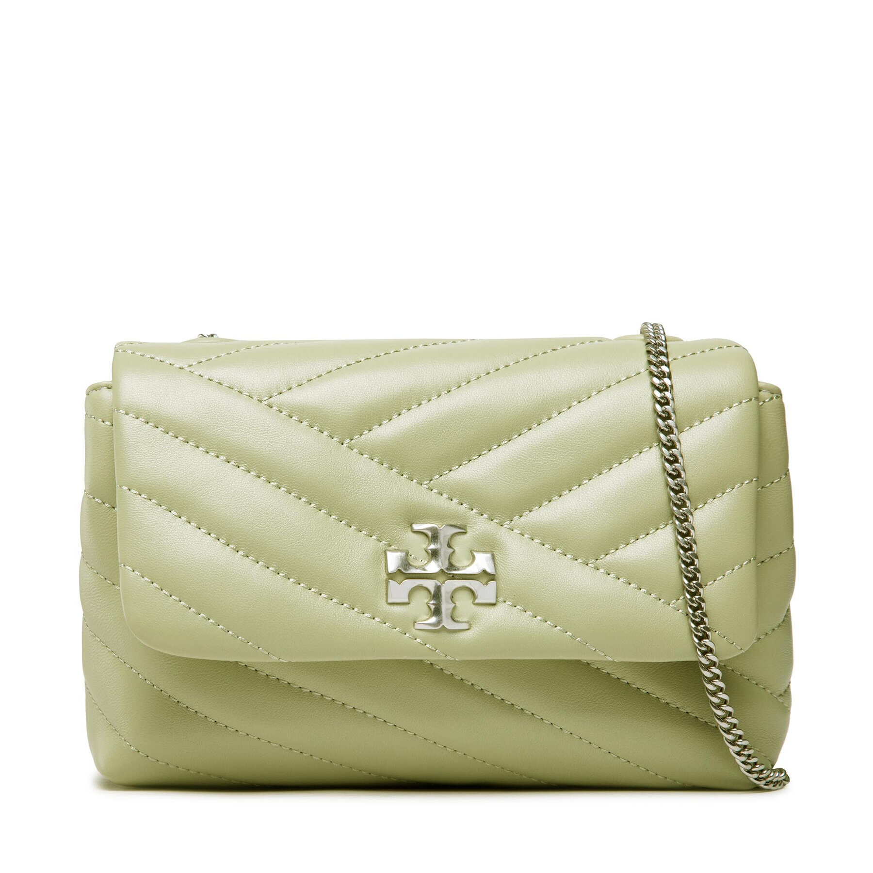 Tory Burch Дамска чанта Kira Chevron Mini Bag 90460 Зелен - Pepit.bg