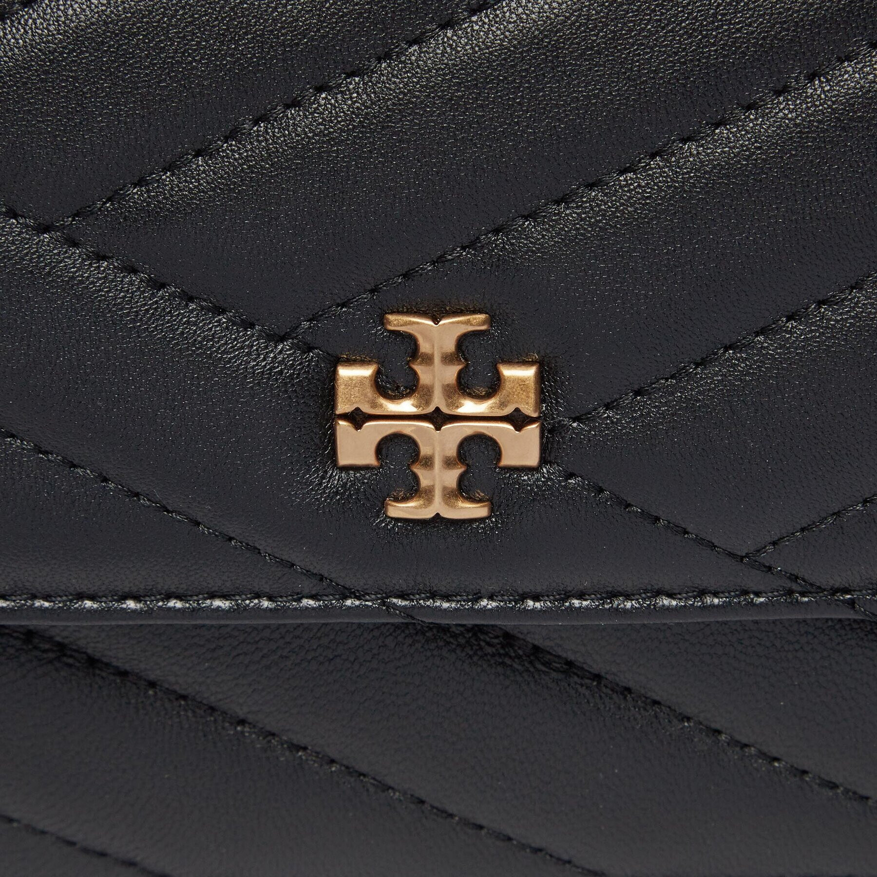 Tory Burch Дамска чанта Kira Chevron Mini Top Handle Chain Wallet 152356 Черен - Pepit.bg