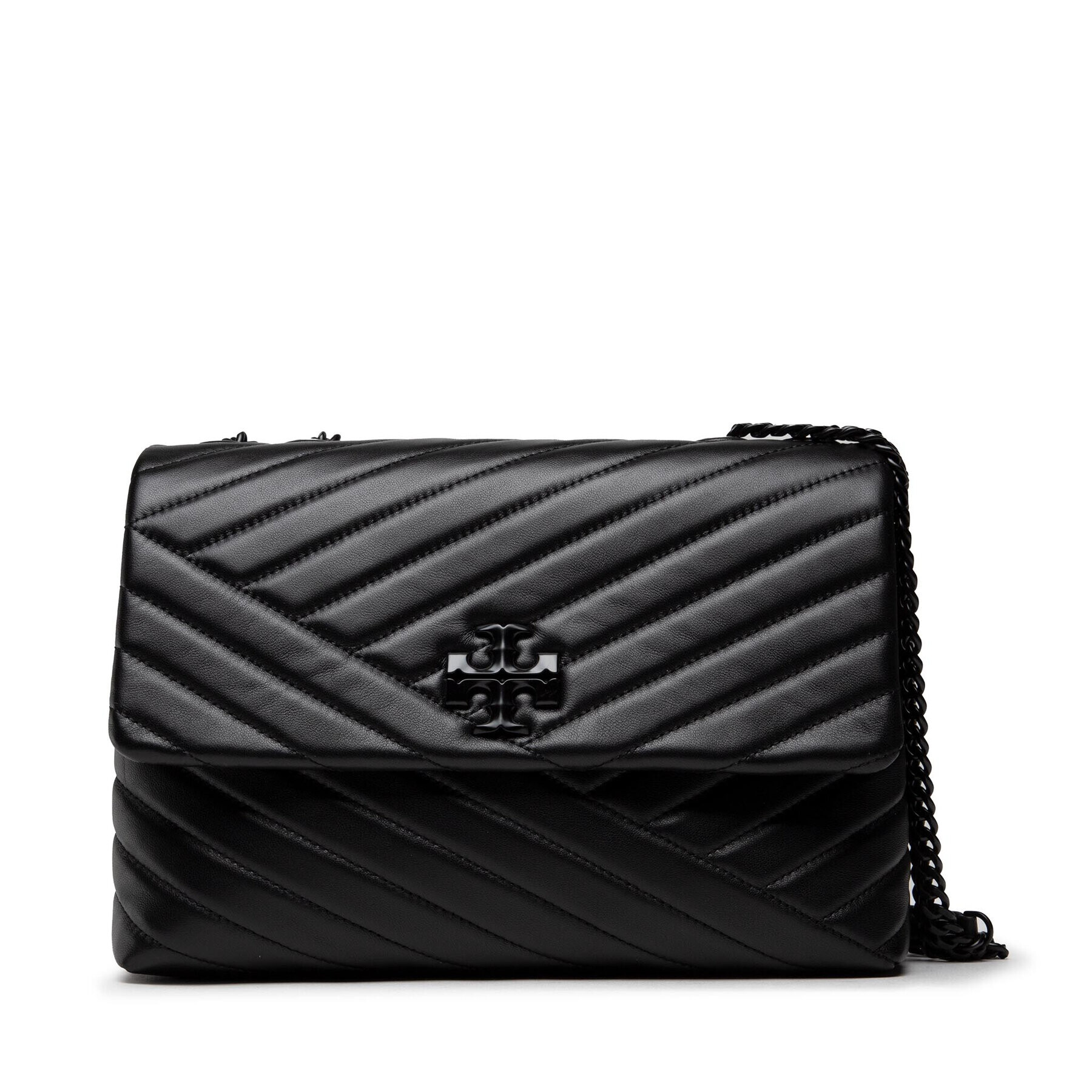 Tory Burch Дамска чанта Kira Chevron Powder 90857 Черен - Pepit.bg