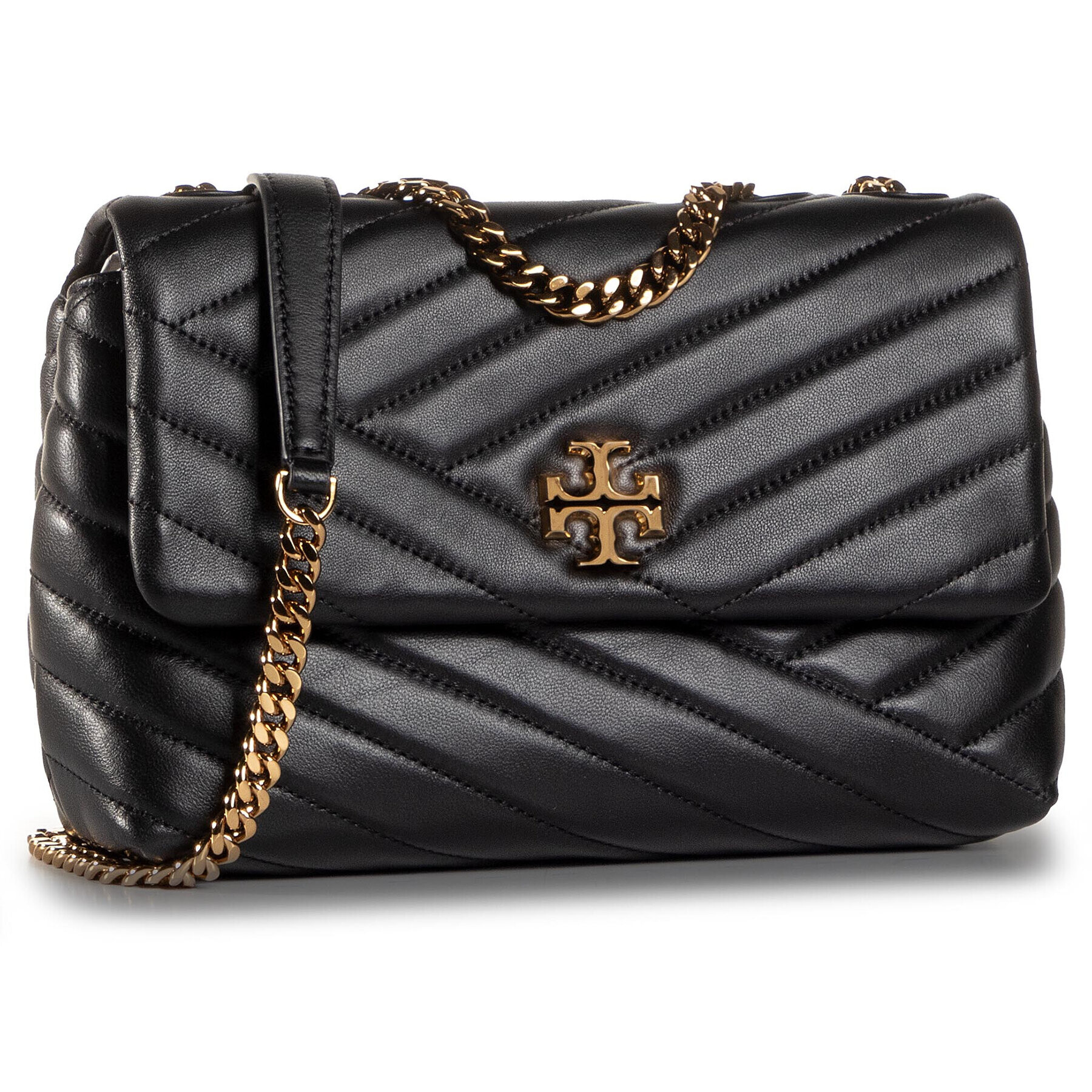 Tory Burch Дамска чанта Kira Chevron Small 64963 Черен - Pepit.bg