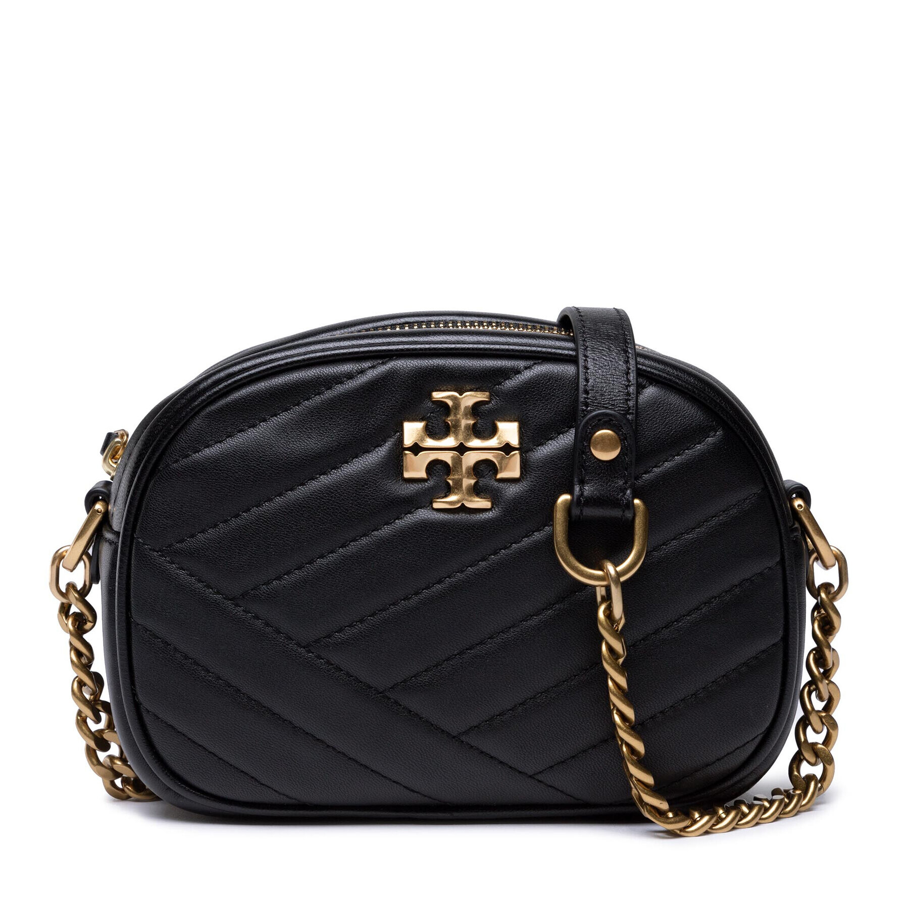 Tory Burch Дамска чанта Kira Chevron Small 90450 Черен - Pepit.bg