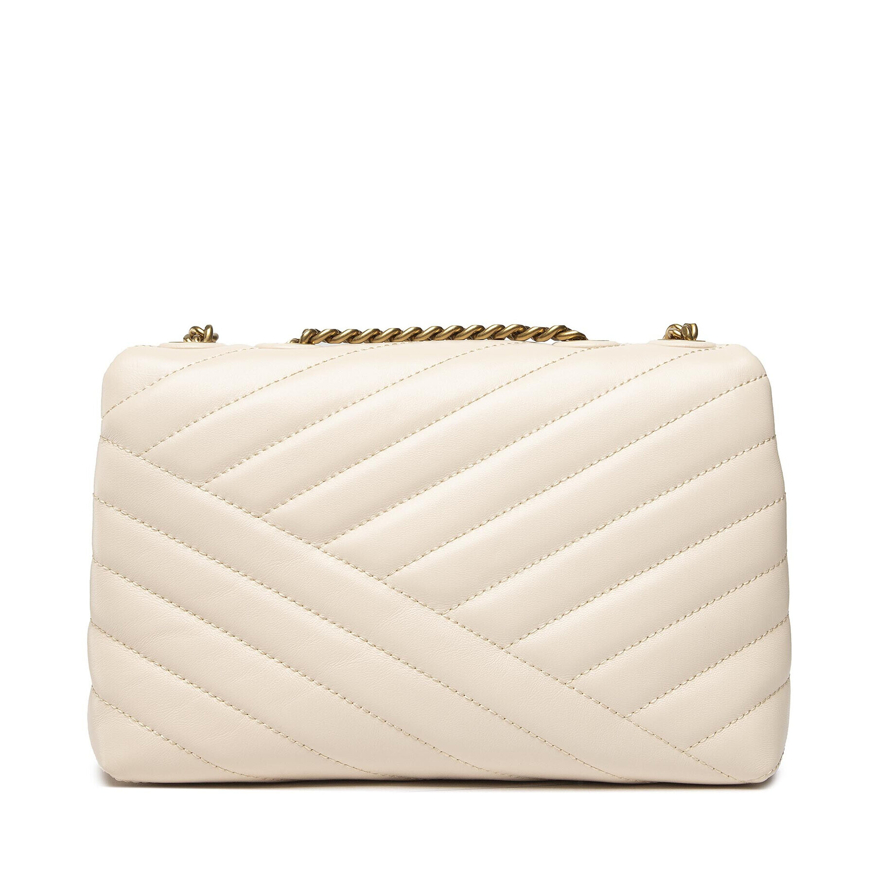 Tory Burch Дамска чанта Kira Chevron Small 90452 Бежов - Pepit.bg