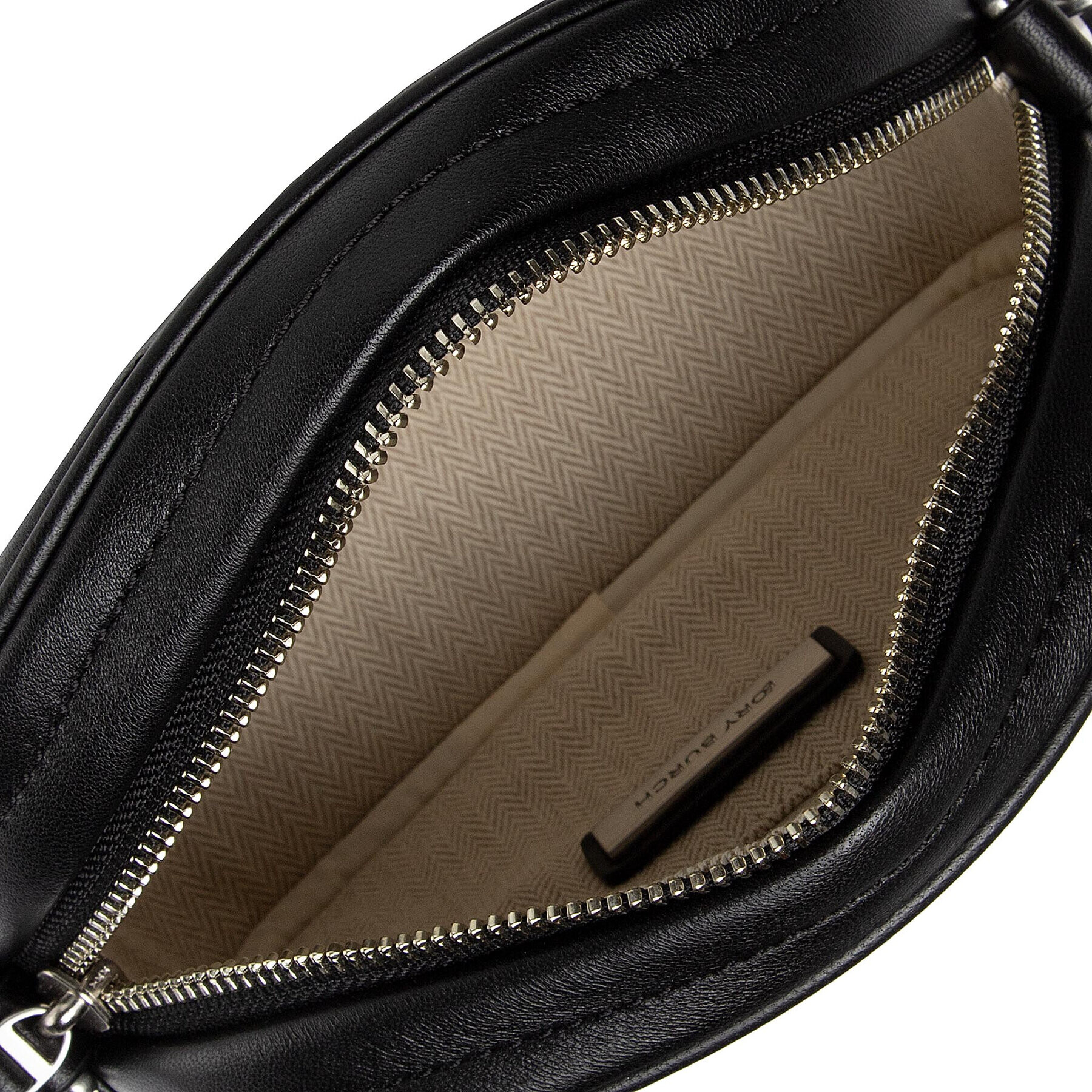 Tory Burch Дамска чанта Kira Chevron Small Camera Bag 90450 Черен - Pepit.bg