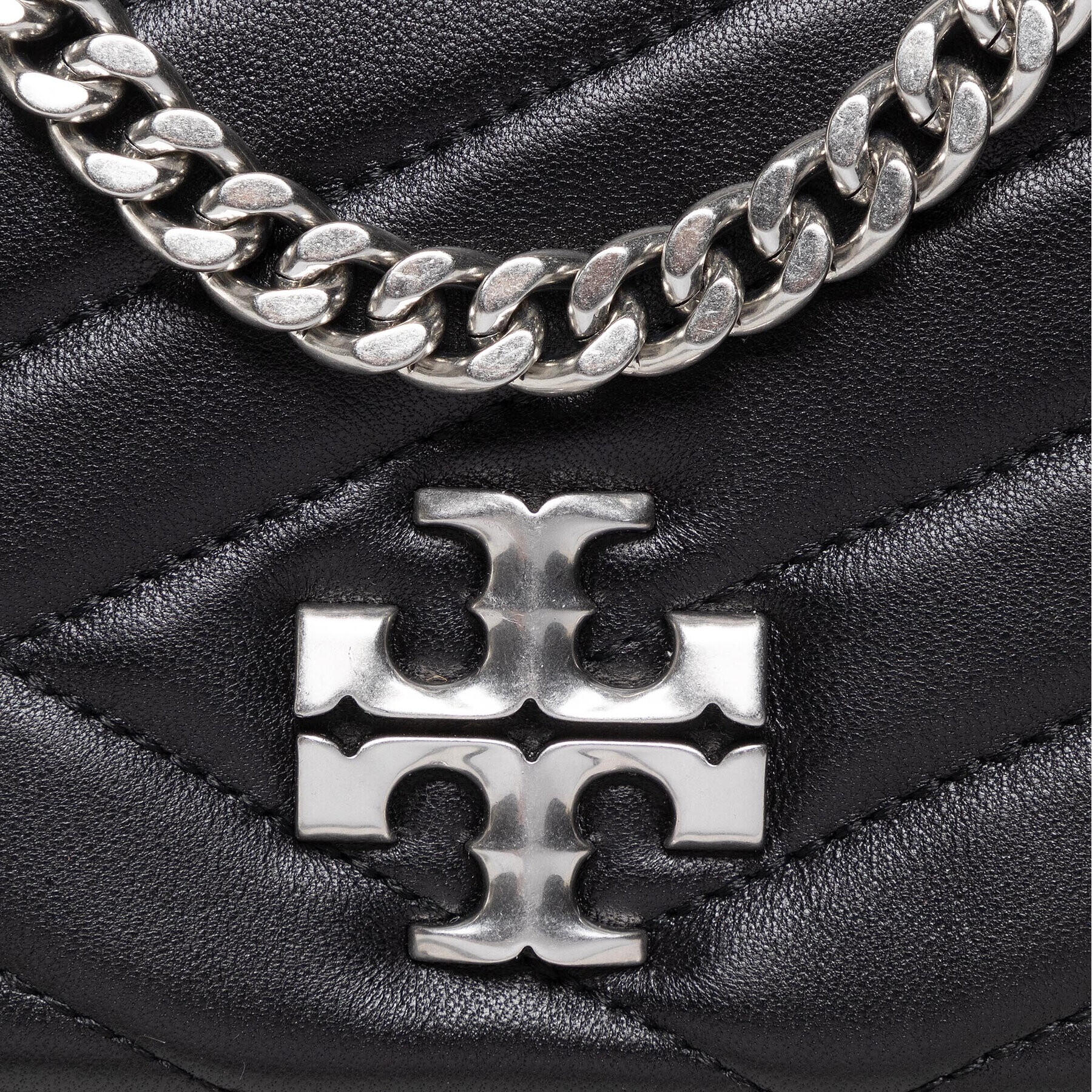 Tory Burch Дамска чанта Kira Chevron Small Convertible Shoulder Bag 90452 Черен - Pepit.bg