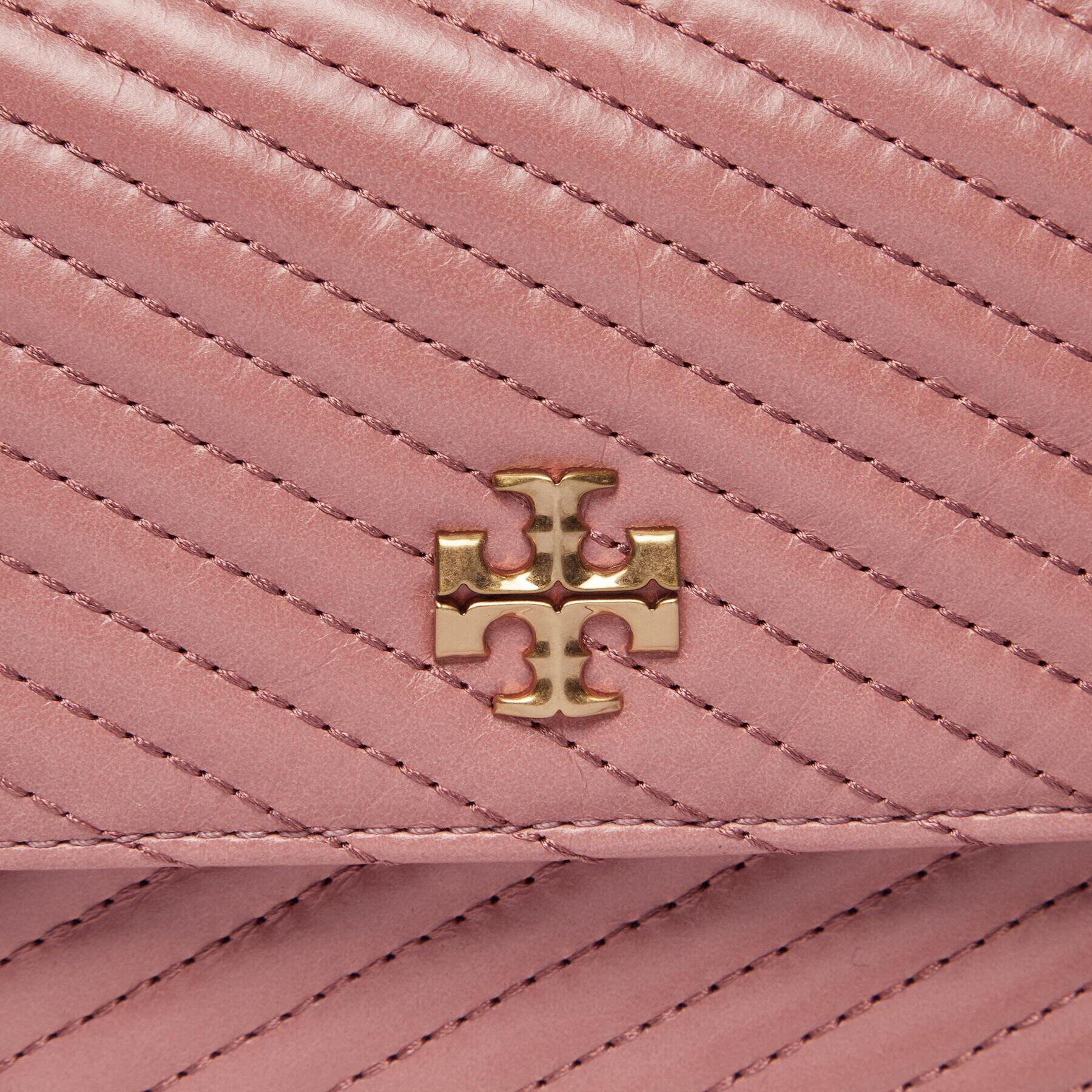 Tory Burch Дамска чанта Kira Moto Quilt Mini Top Handle Chain Wallet 155893 Розов - Pepit.bg