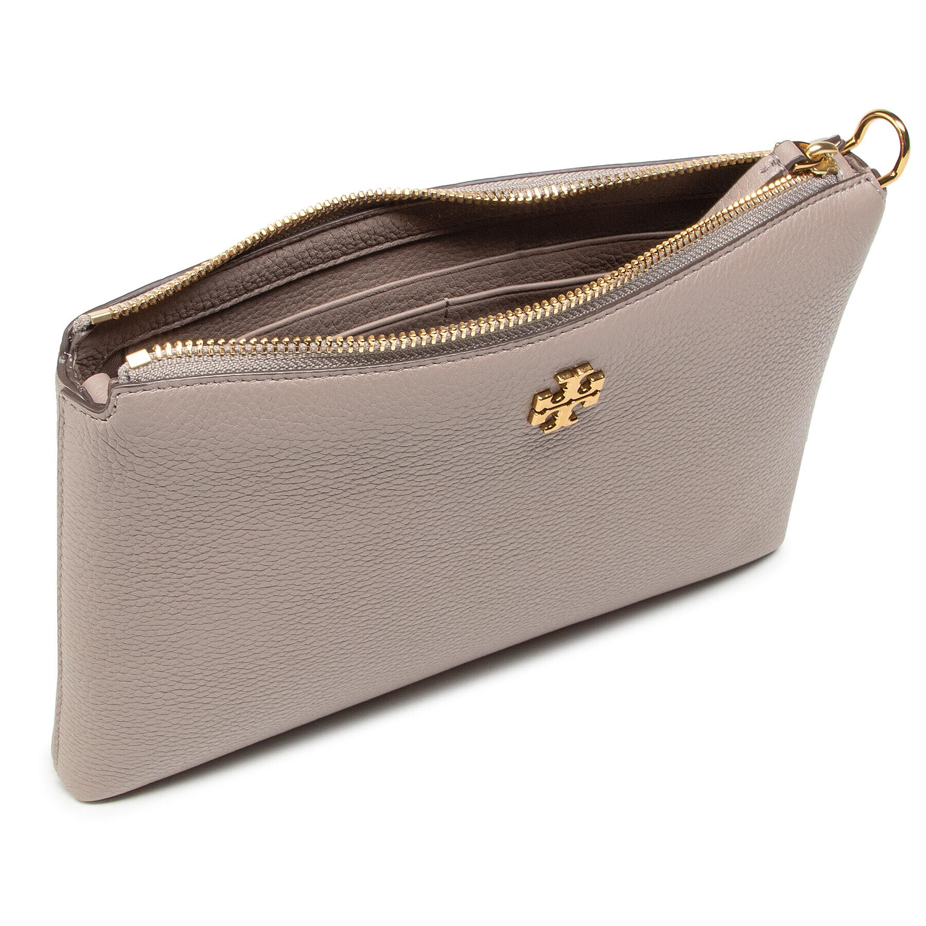 Tory Burch Дамска чанта Kira Pabbled Top-Zip Crossbody 61385 Сив - Pepit.bg