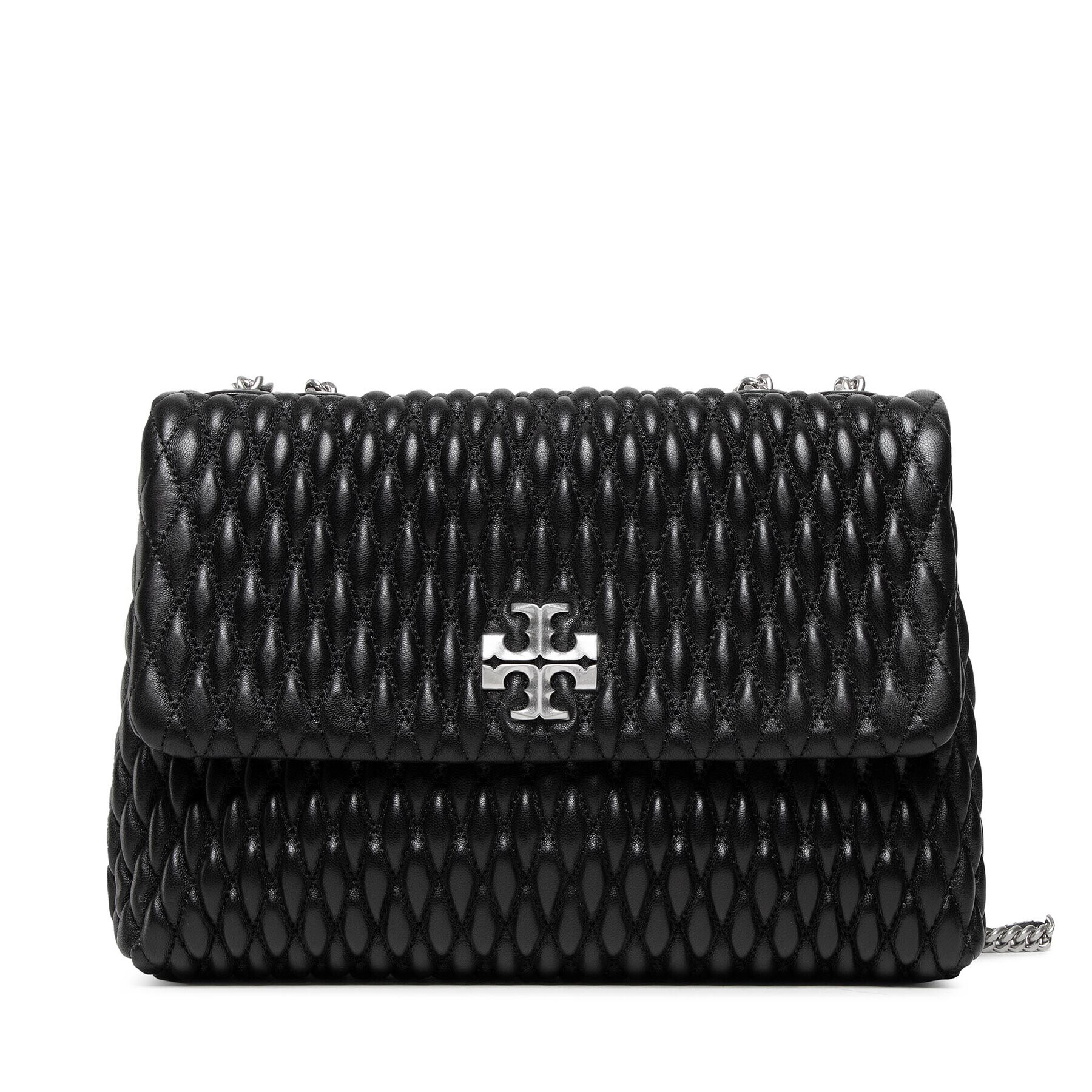 Tory Burch Дамска чанта Kira Ruched Convertible Shoulder Bag 142809 Черен - Pepit.bg