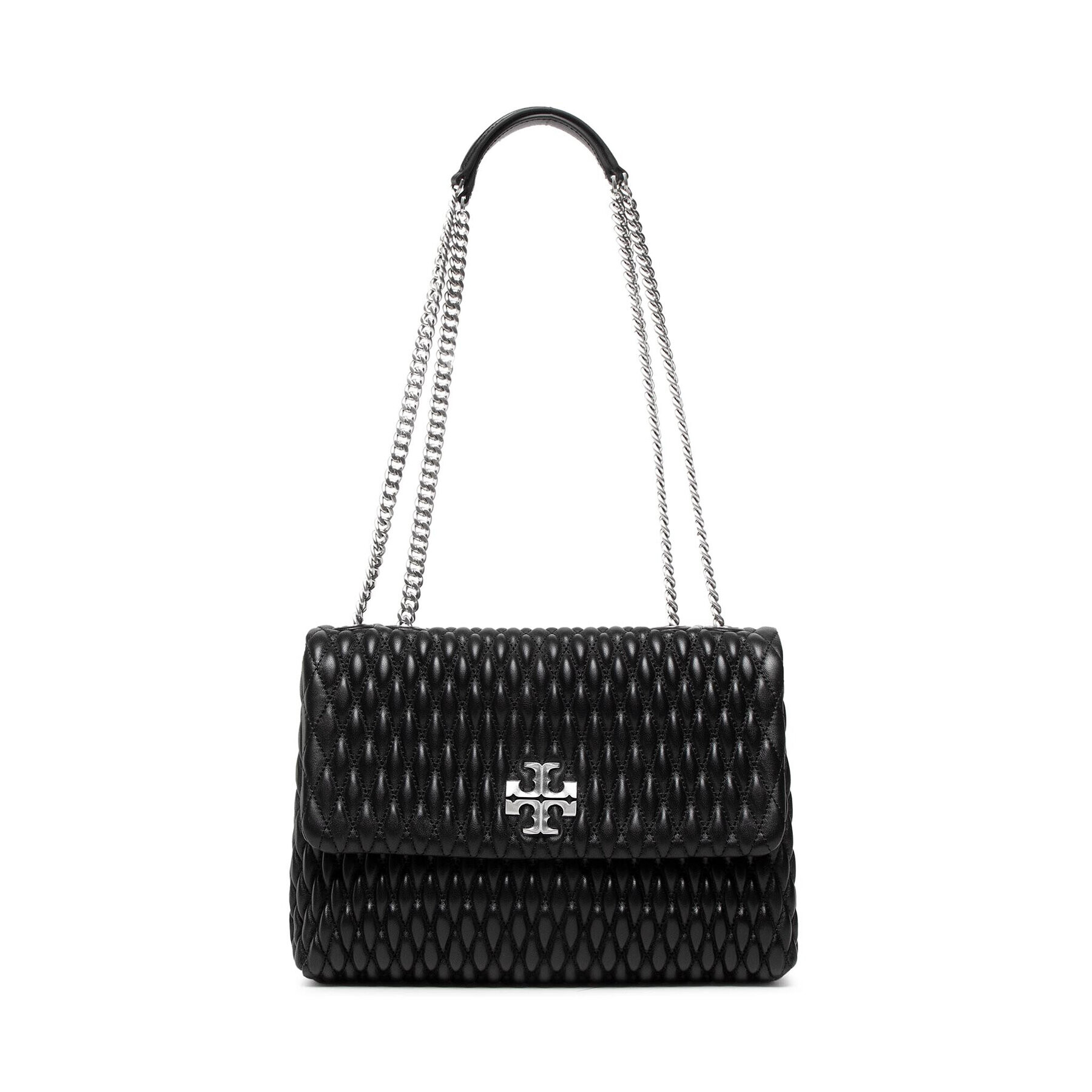 Tory Burch Дамска чанта Kira Ruched Convertible Shoulder Bag 142809 Черен - Pepit.bg