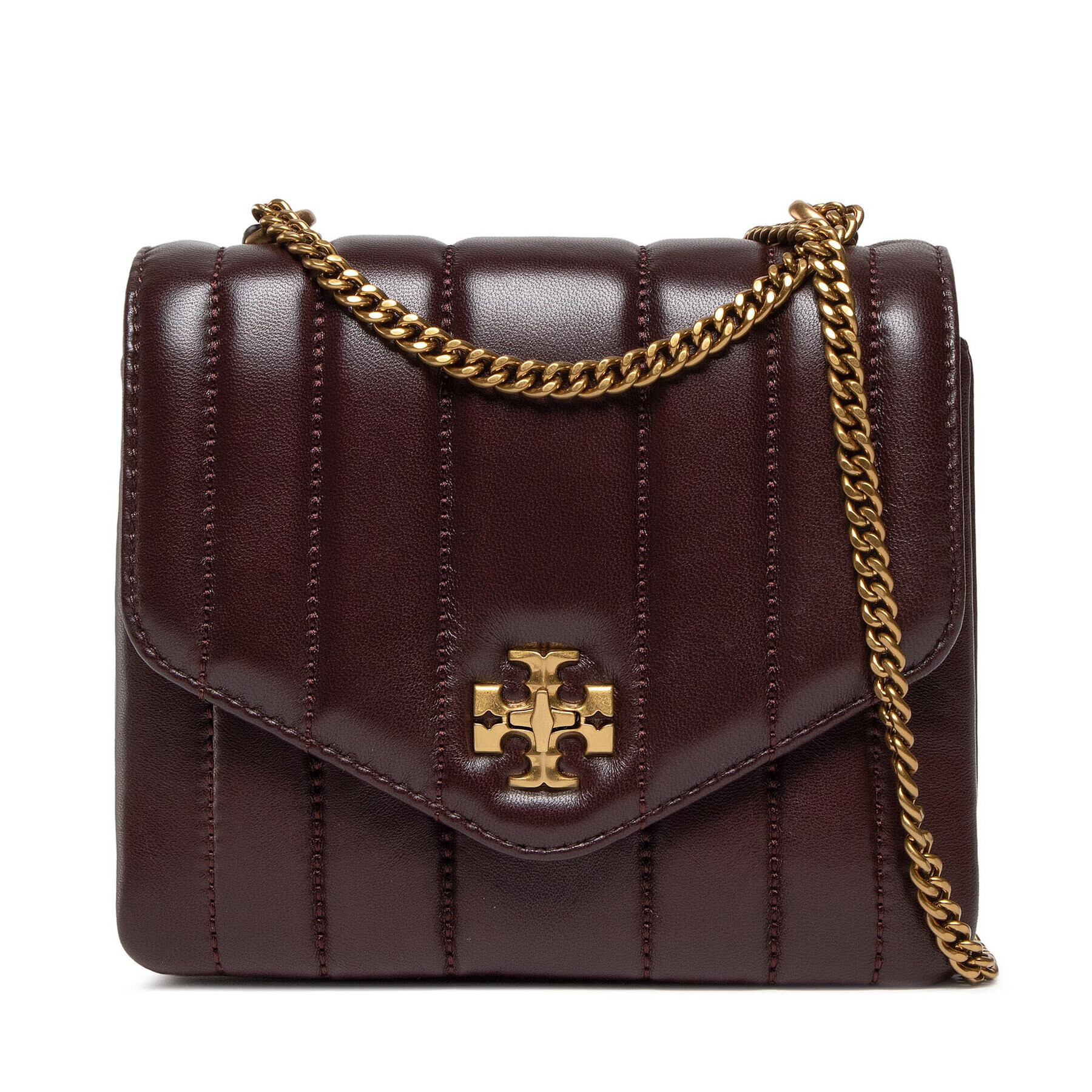 Tory Burch Дамска чанта Kira Square Crossbody 137139 Бордо - Pepit.bg