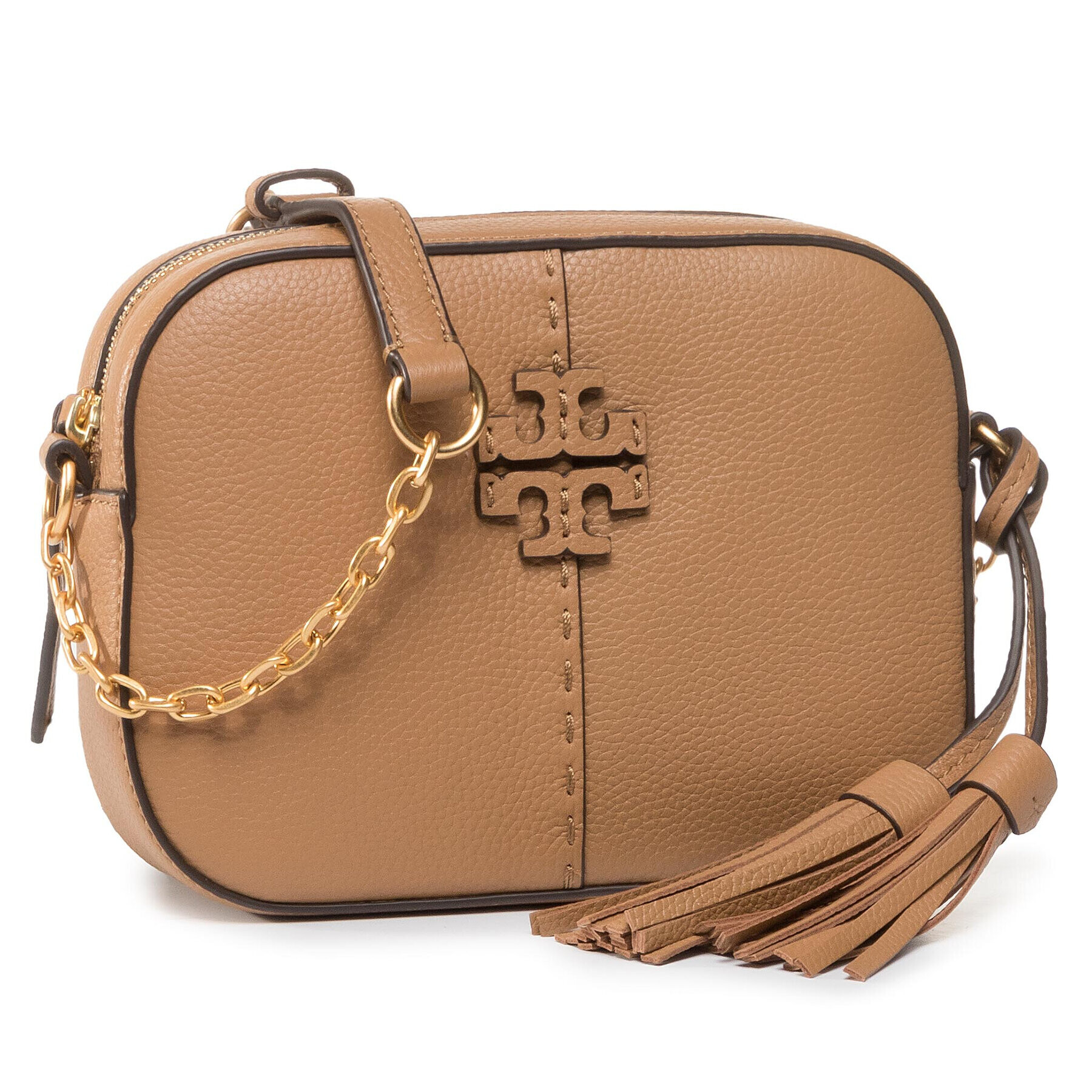 Tory Burch Дамска чанта Mcgraw Camera Bag 64447 Кафяв - Pepit.bg