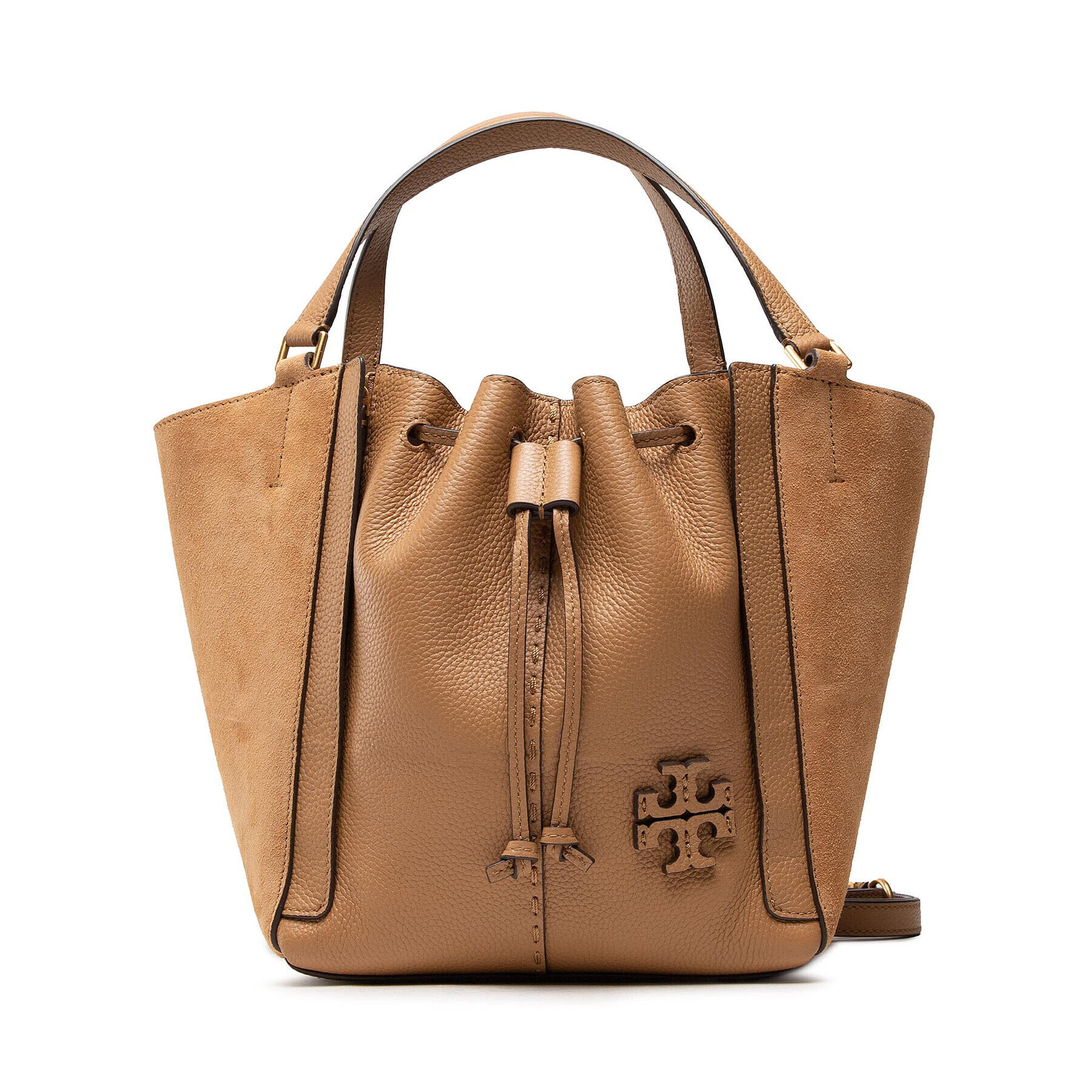 Tory Burch Дамска чанта Mcgraw Drawstring Satchel 88135 Кафяв - Pepit.bg