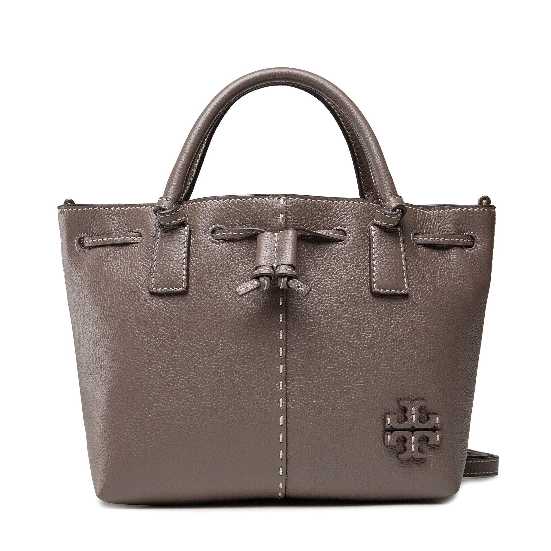 Tory Burch Дамска чанта Mcgraw Small Drawstring Satchel 85119 Кафяв - Pepit.bg