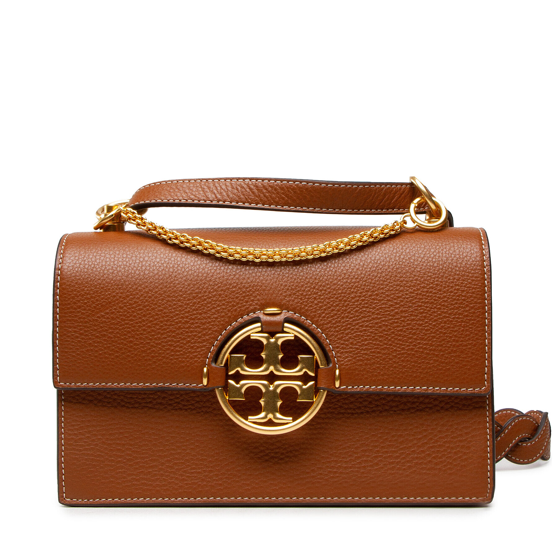 Tory Burch Дамска чанта Miller Small Flap 88208 Кафяв - Pepit.bg