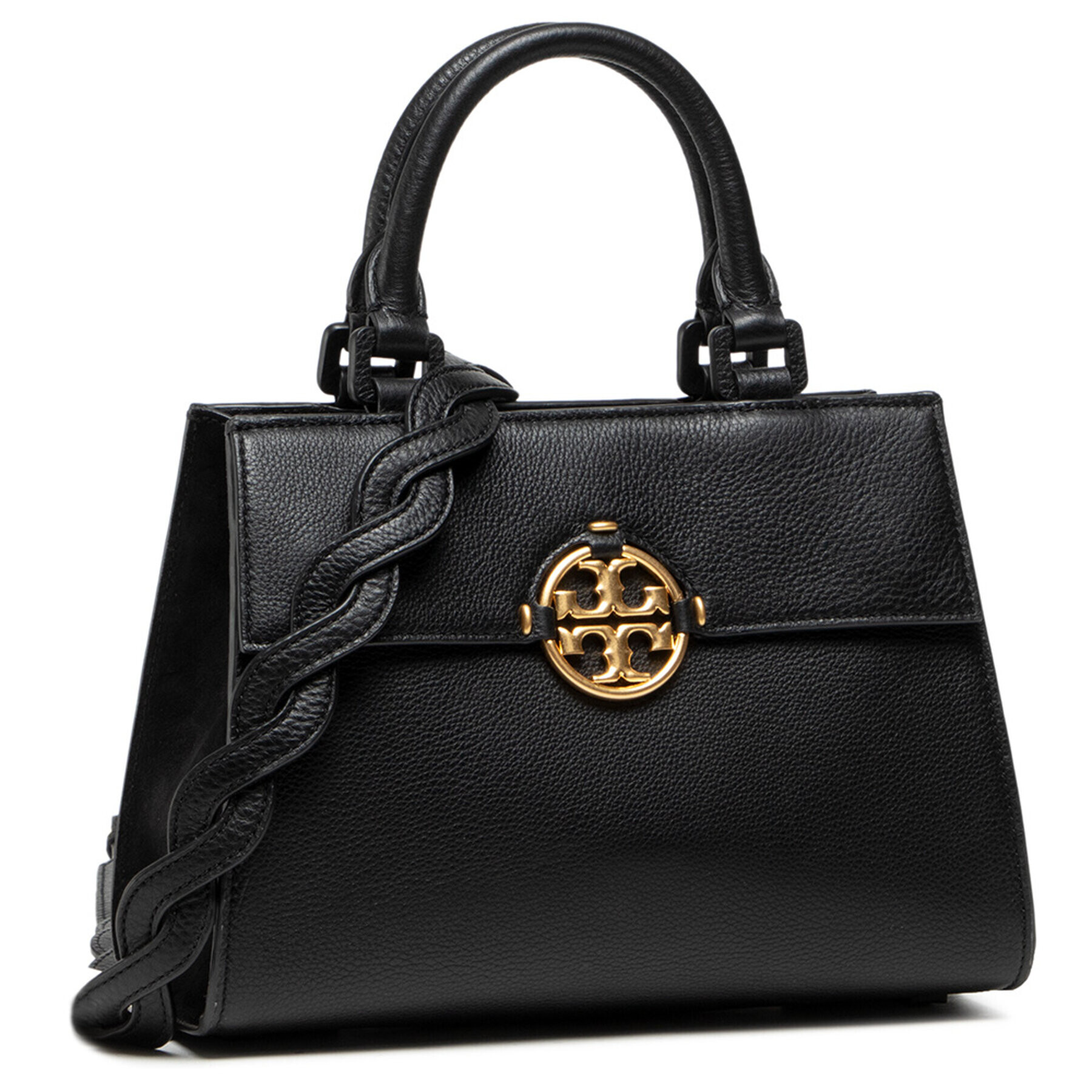 Tory Burch Дамска чанта Miller Top Handle Satchel 79329 Черен - Pepit.bg