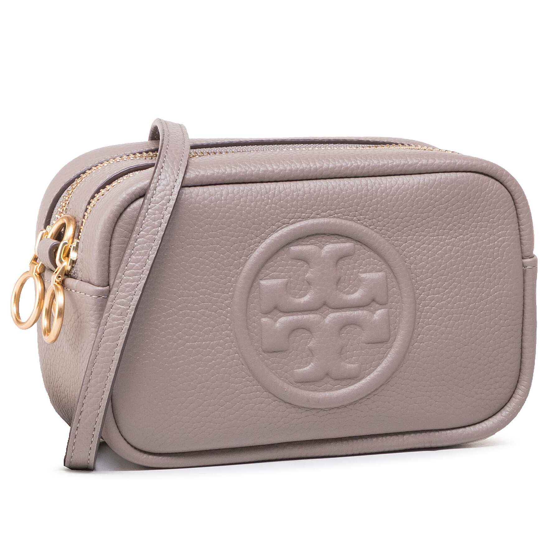 Tory Burch Дамска чанта Perry Bombe Mini 55691 Сив - Pepit.bg