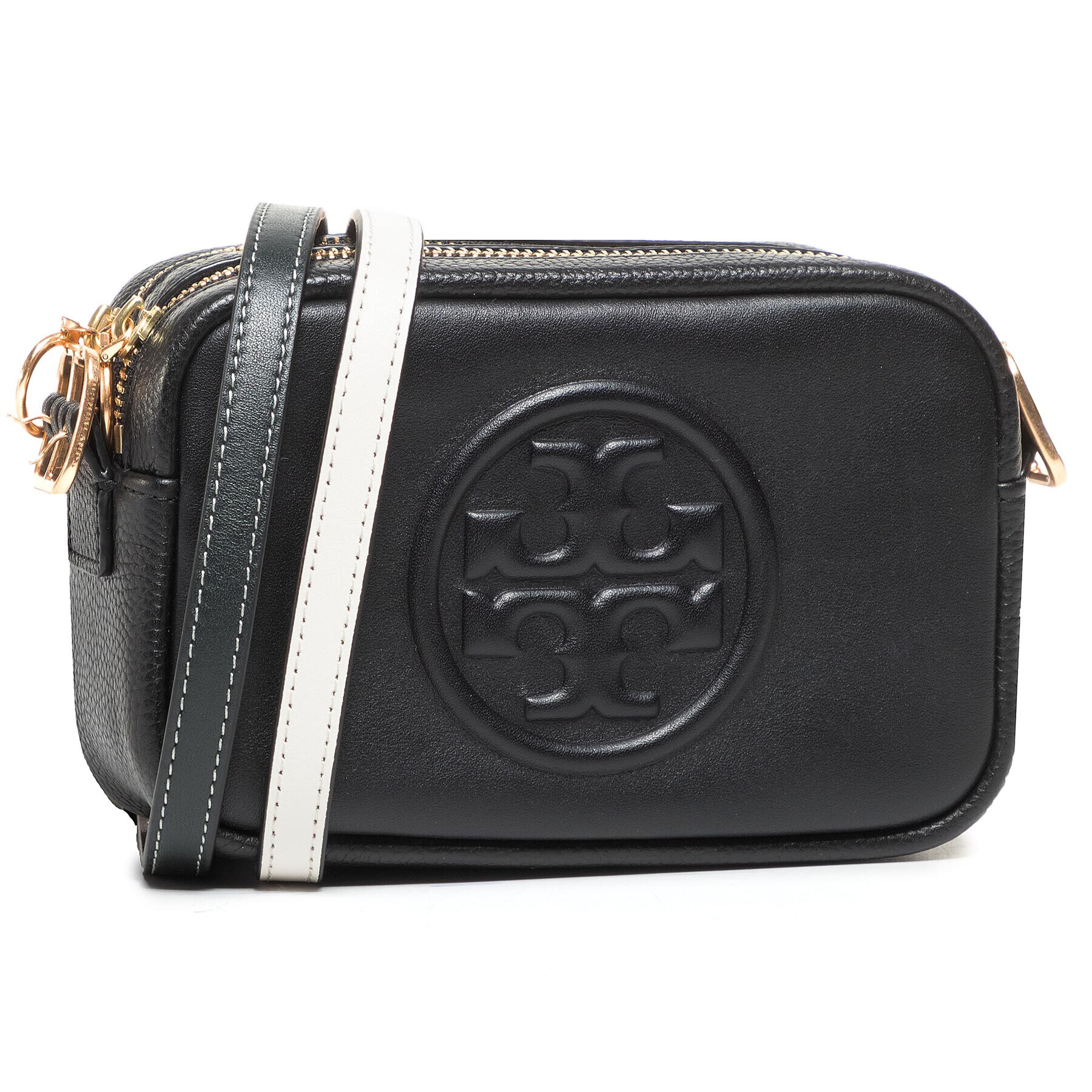 Tory Burch Дамска чанта Perry Dombe Double Strap Mini Bag 73524 Черен - Pepit.bg