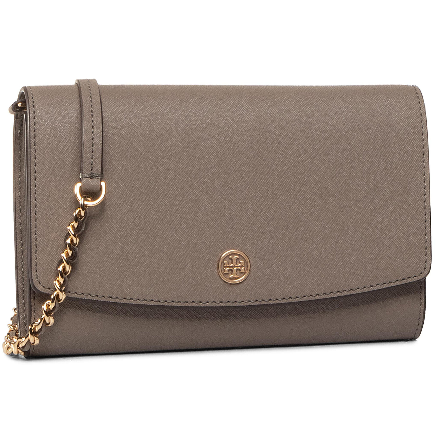 Tory Burch Дамска чанта Robinson Chain Wallet 54277 Сив - Pepit.bg