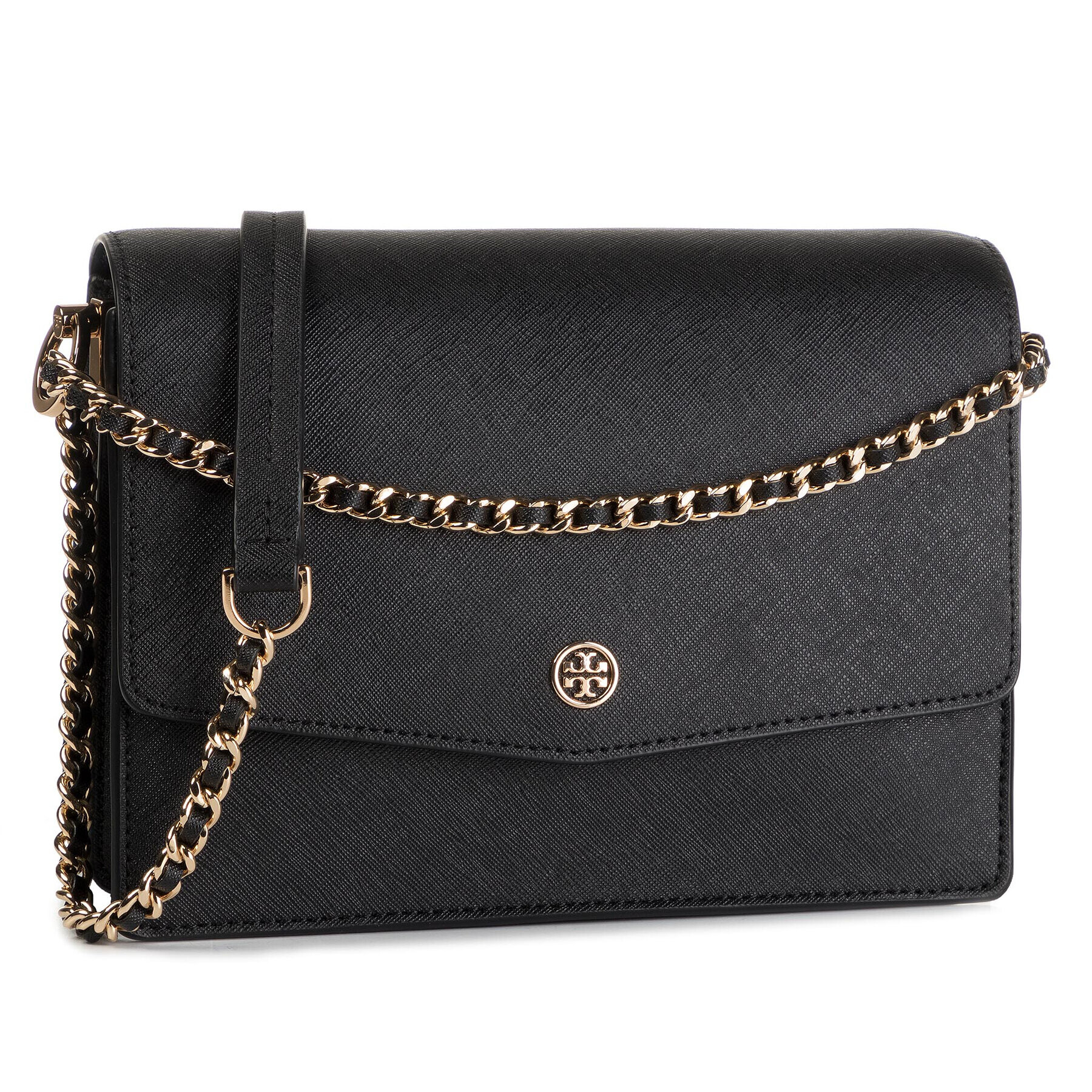 Tory Burch Дамска чанта Robinson Convertible Shoulder Bag 54654 Черен - Pepit.bg