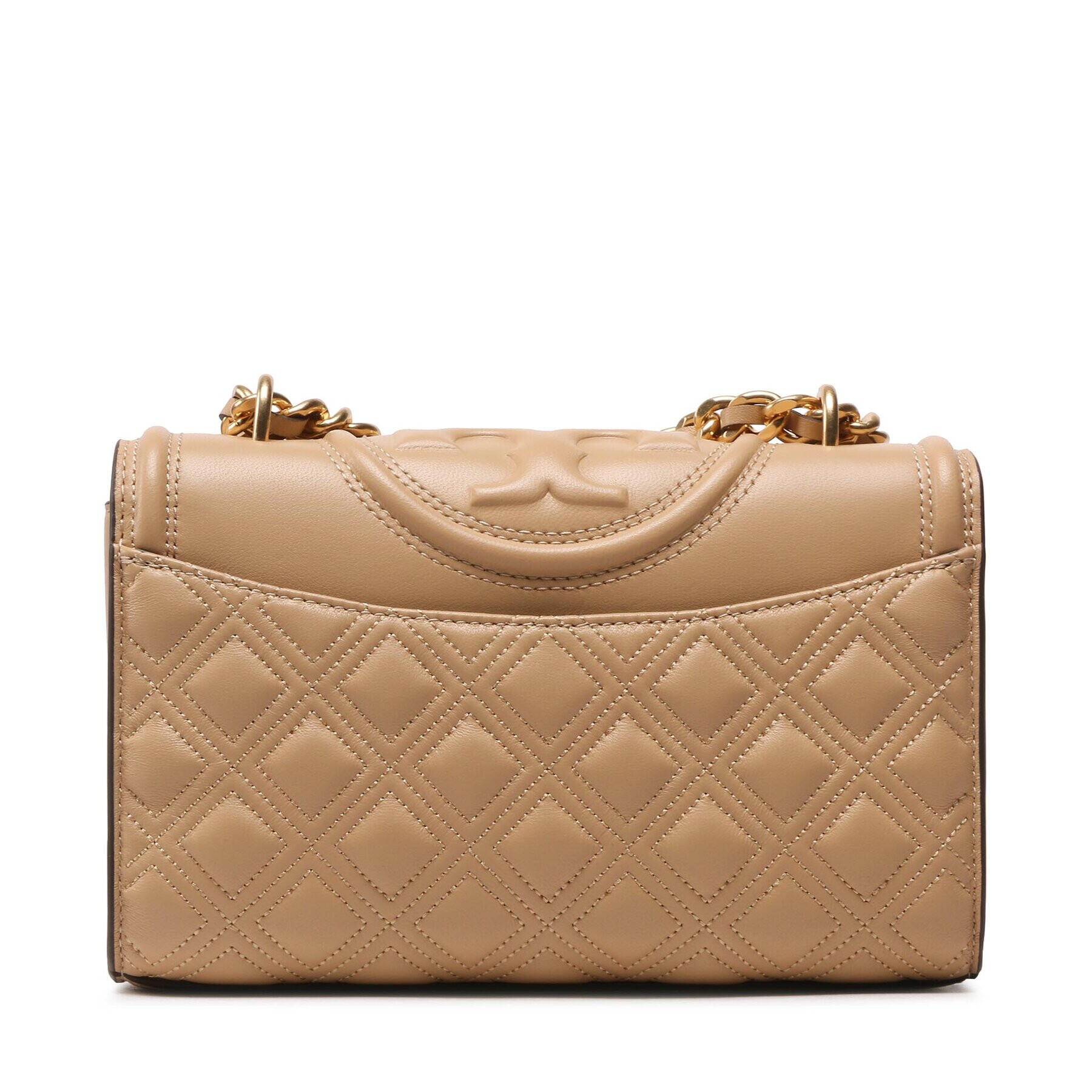 Tory Burch Дамска чанта Small Fleming Convertible 75576 Бежов - Pepit.bg