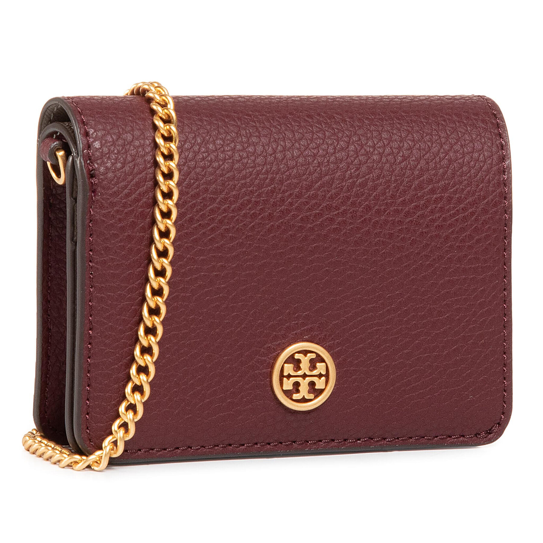 Tory Burch Дамска чанта Walker Nano Chain Wallet 74851 Бордо - Pepit.bg