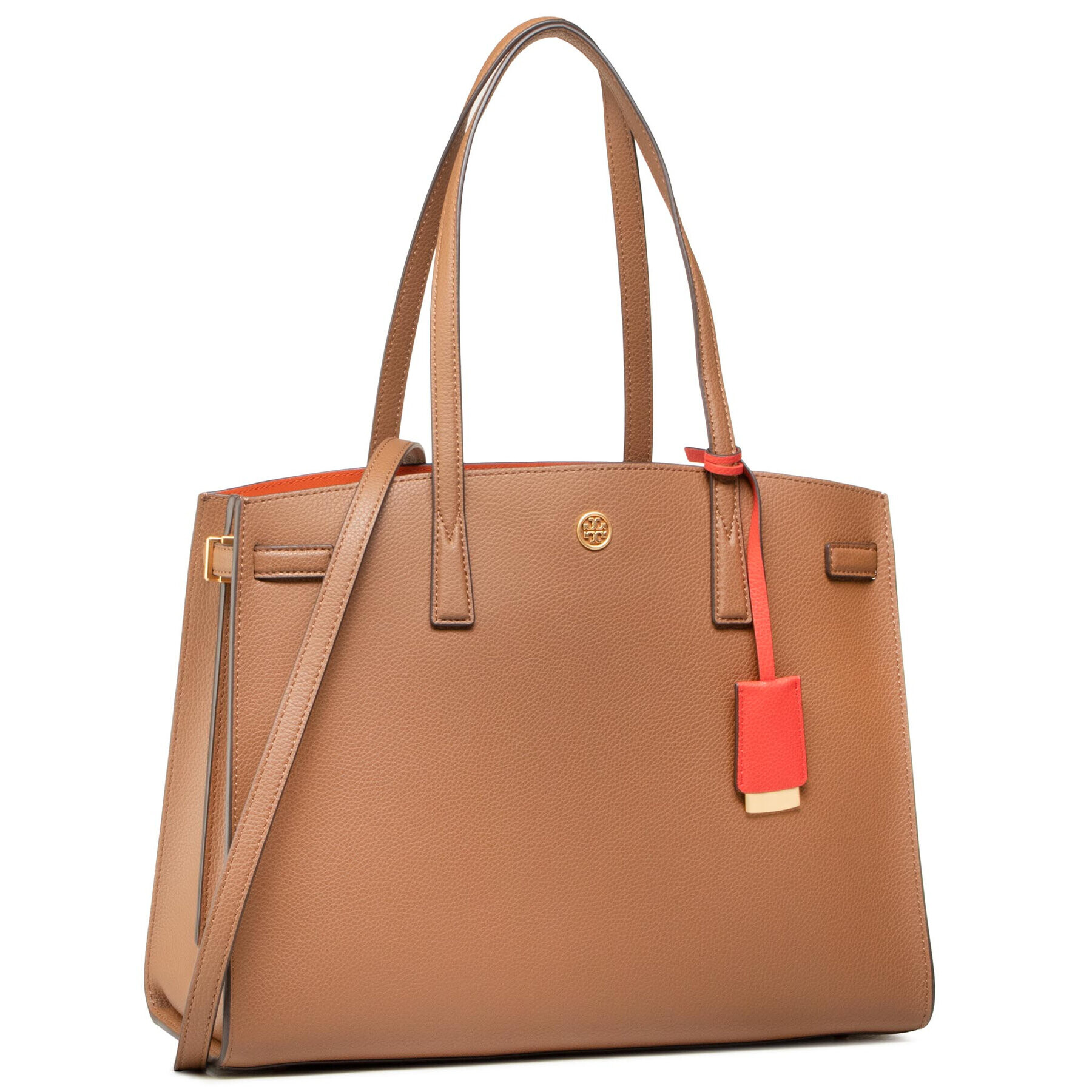 Tory Burch Дамска чанта Walker Satchel 73623 Кафяв - Pepit.bg