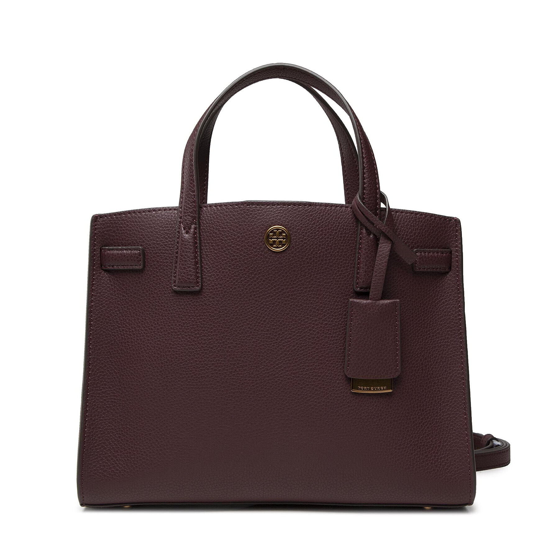 Tory Burch Дамска чанта Walker Small Satchel 73625 Бордо - Pepit.bg