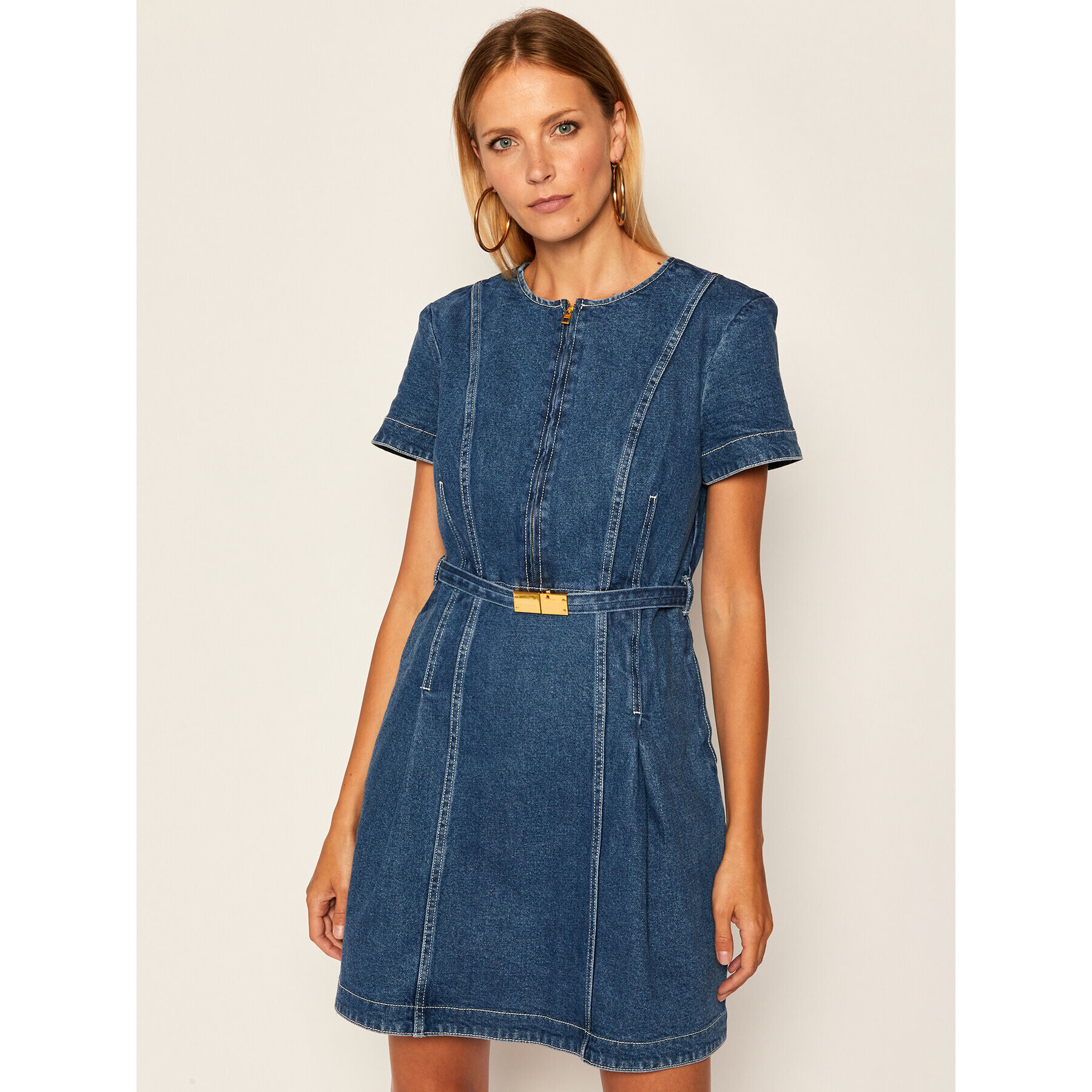 Tory Burch Дънкова рокля Nadia 69357 Тъмносин Regular Fit - Pepit.bg