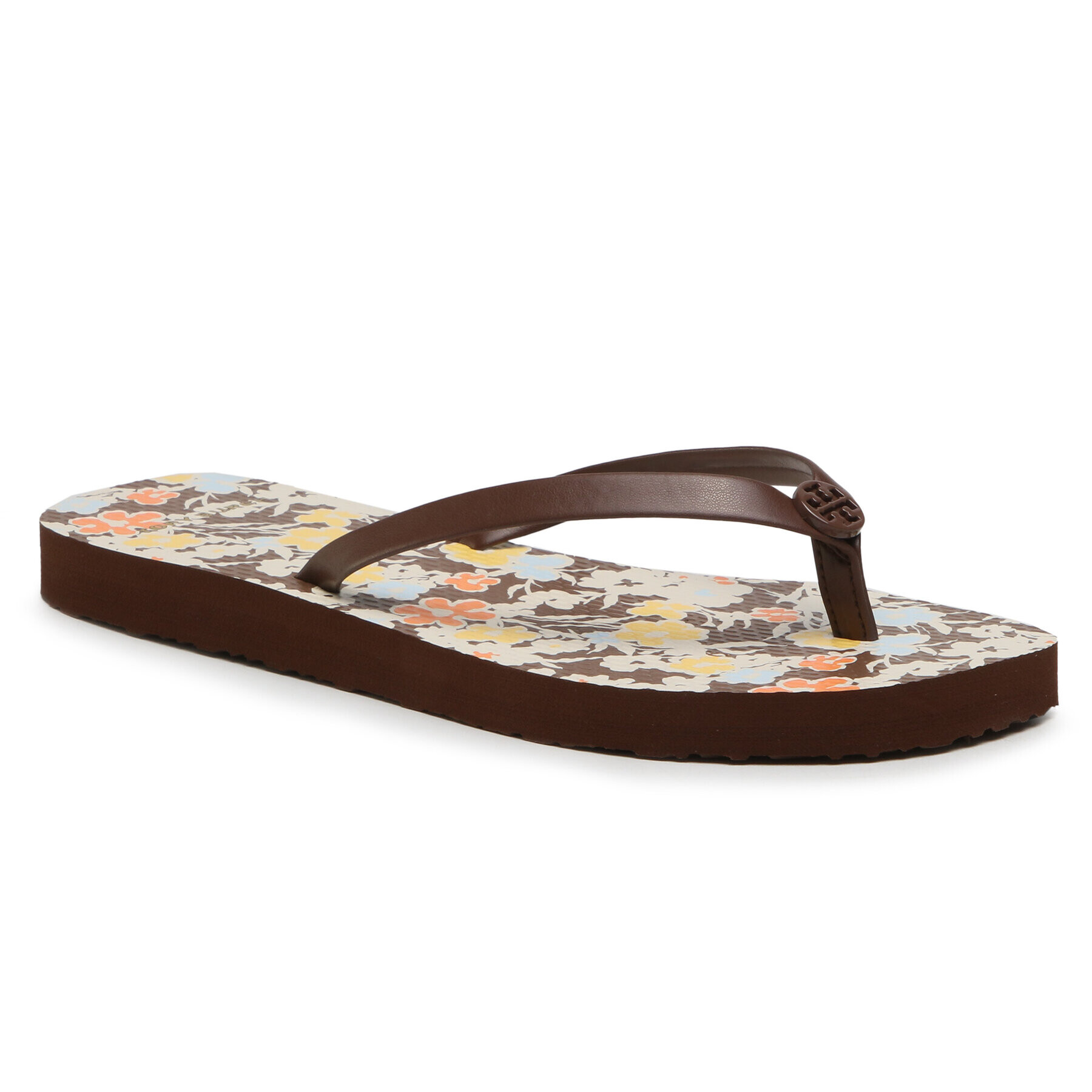 Tory Burch Джапанки Flat Flip Flop 81071 Кафяв - Pepit.bg