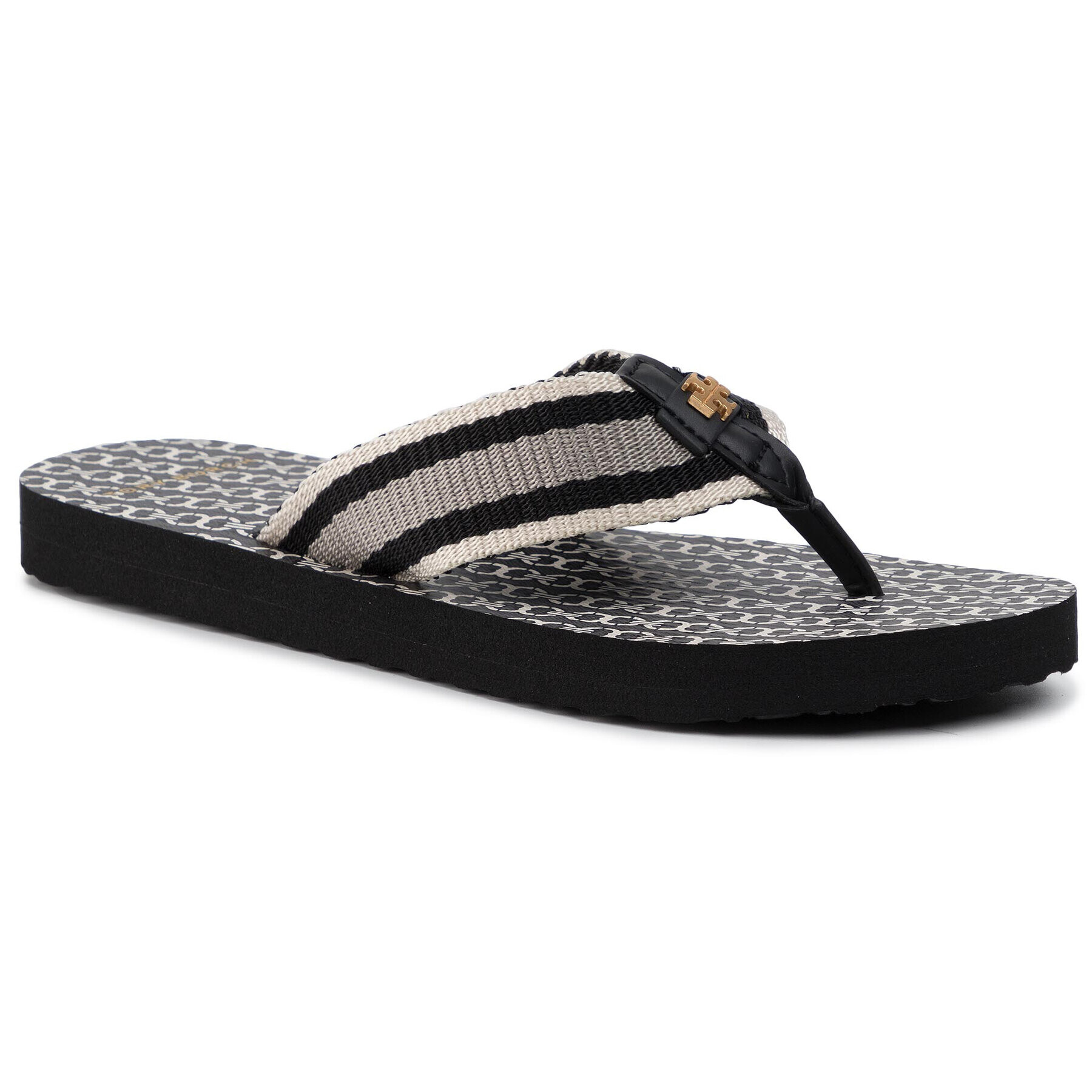 Tory Burch Джапанки Gemini Link Thin Flip Flop 61715 Черен - Pepit.bg