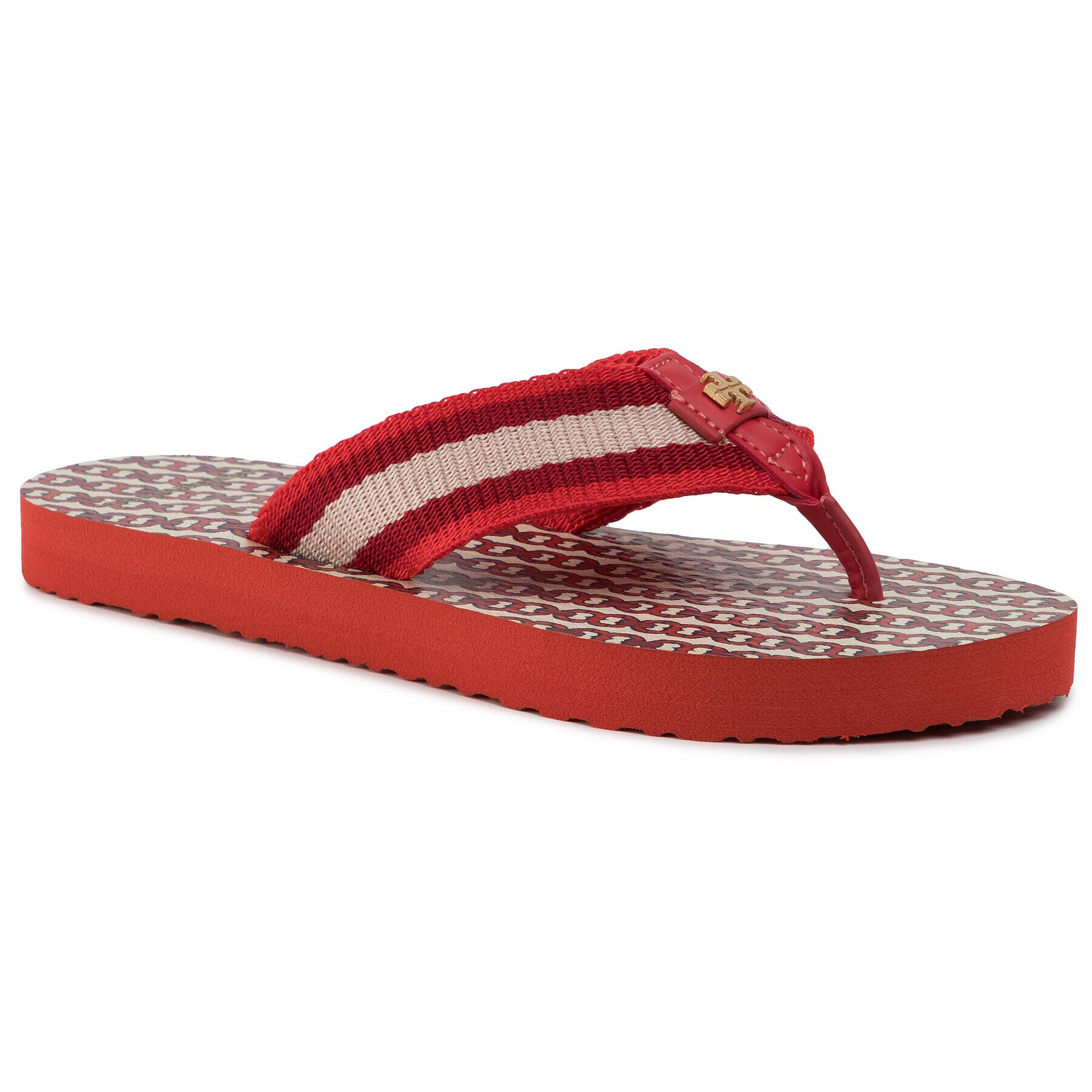 Tory Burch Джапанки Gemini Link Thin Flip Flop 61715 Червен - Pepit.bg
